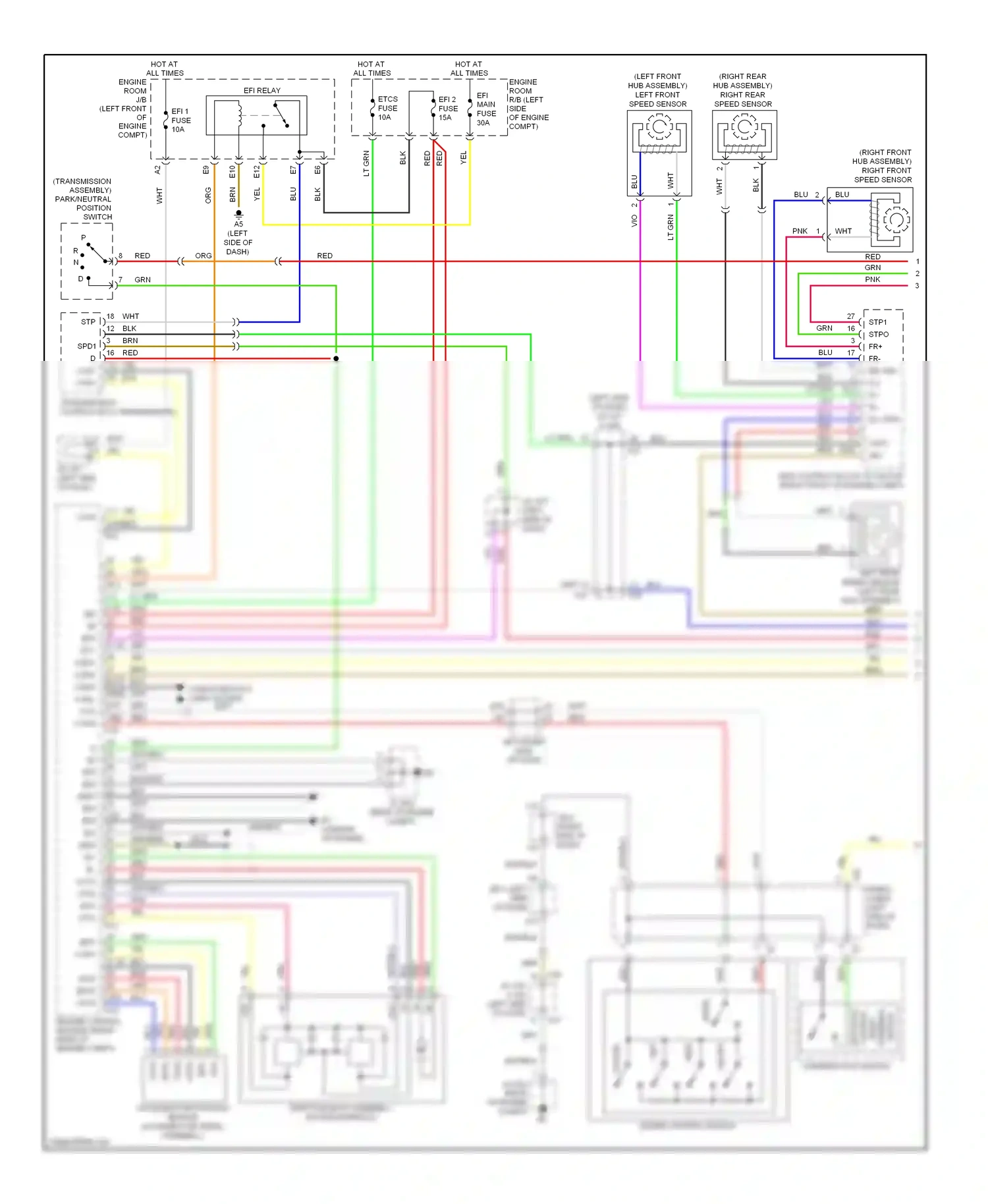 Wiring diagram blk for Lexus ES XV40 facelift (2009-2012) (14 of 89)