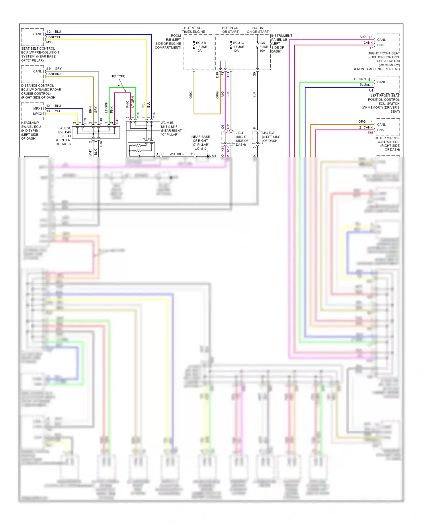 Wiring diagram blk for Lexus ES XV40 facelift (2009-2012) (49 of 89)