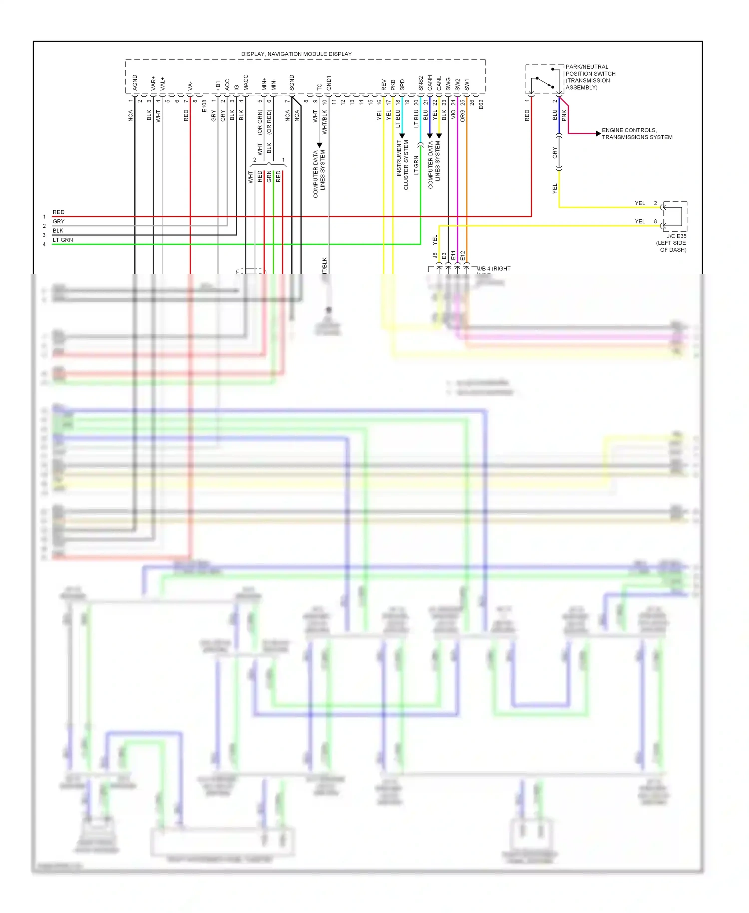 Wiring diagram blk for Lexus ES XV40 facelift (2009-2012) (86 of 89)