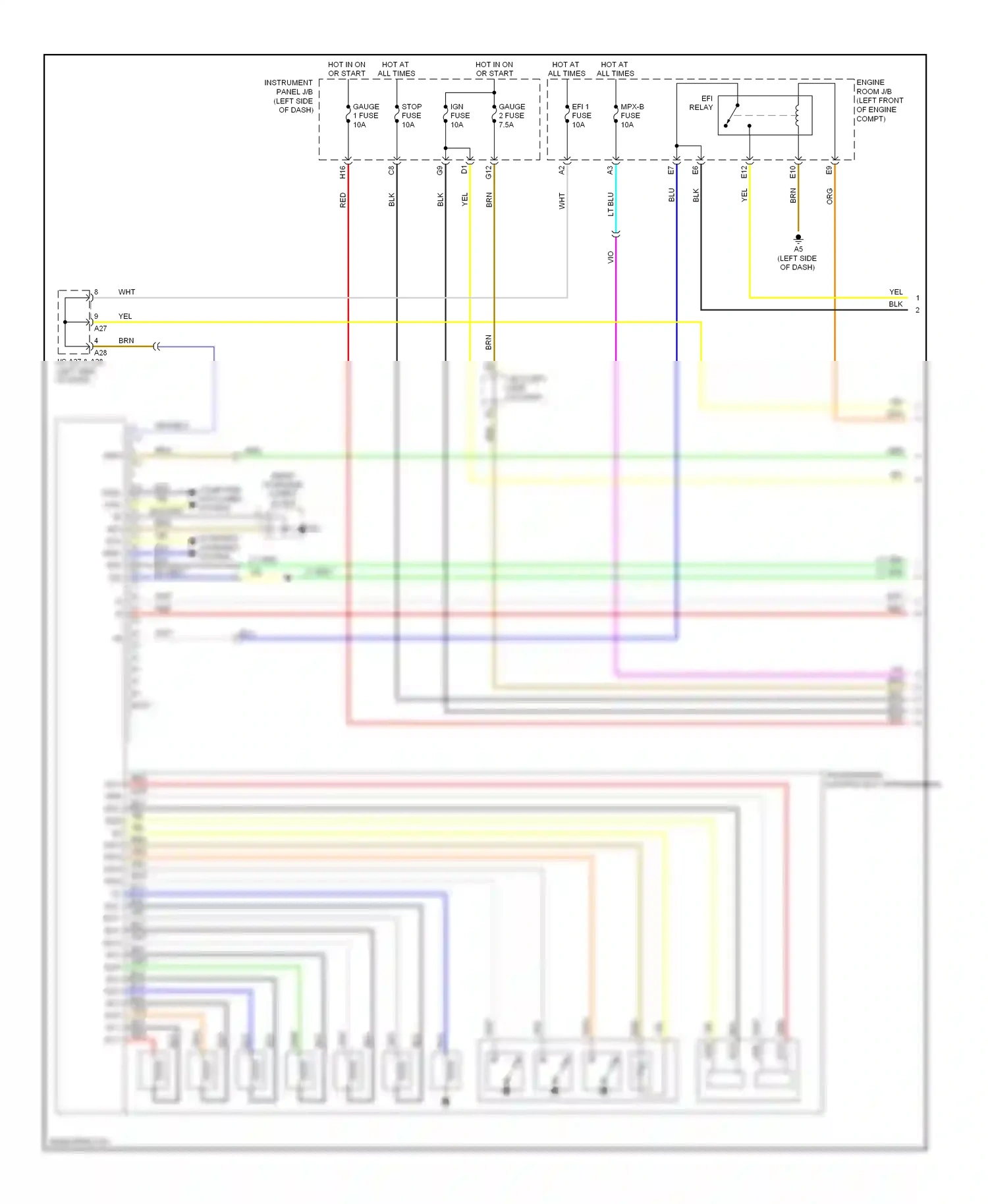 Wiring diagram blu/blk for Lexus ES XV40 facelift (2009-2012) (4 of 9)