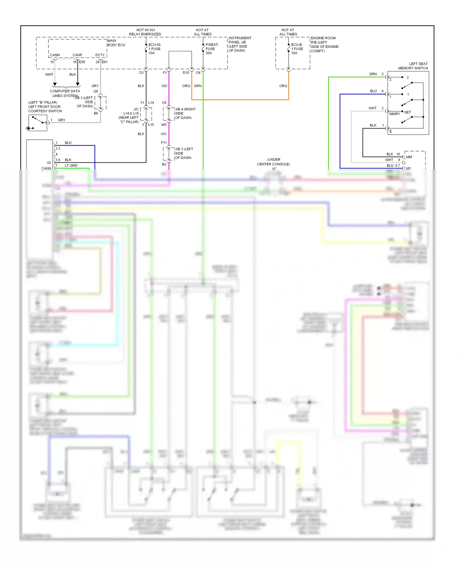 Wiring diagram brn for Lexus ES XV40 facelift (2009-2012) (34 of 83)