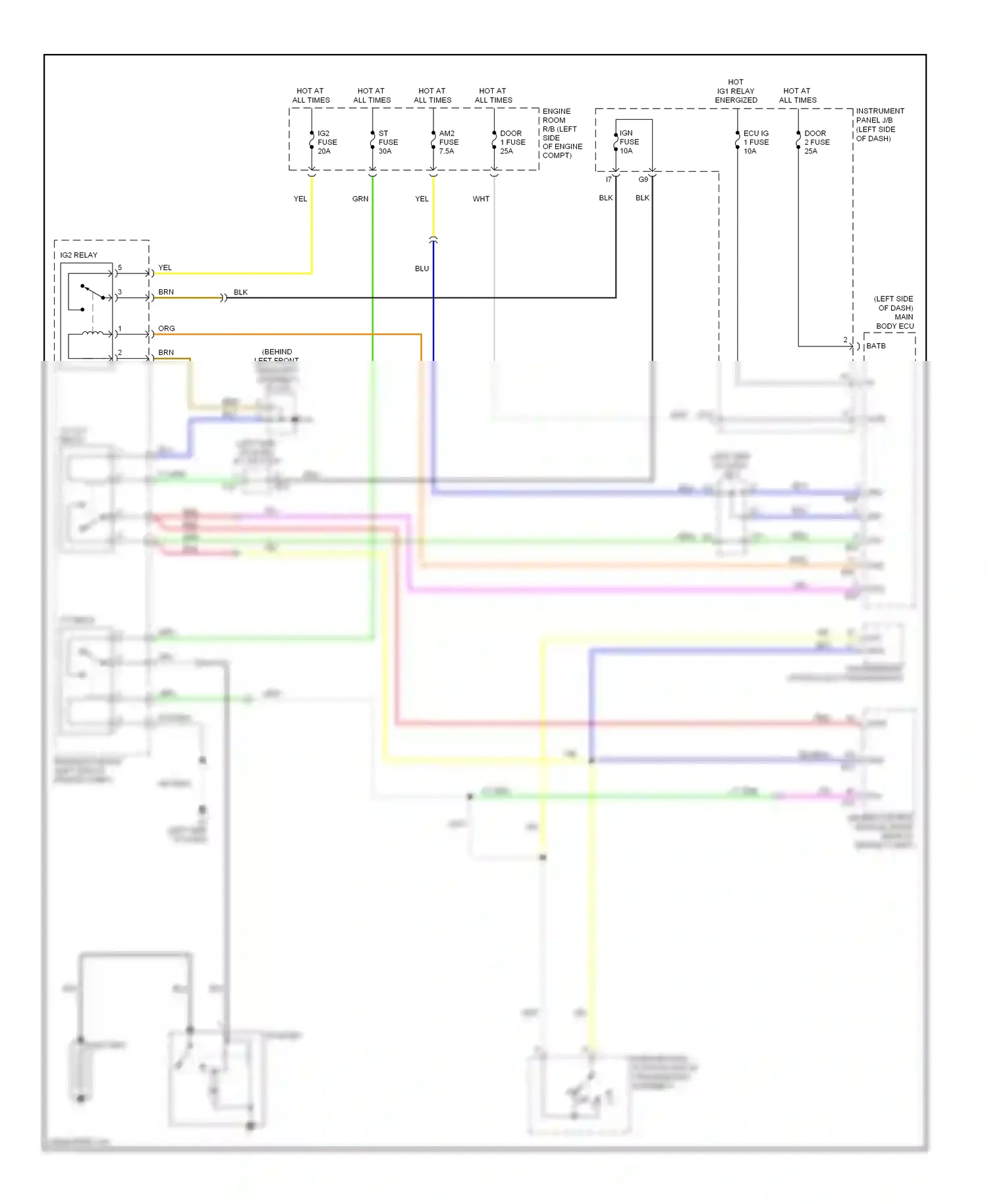 Wiring diagram brn for Lexus ES XV40 facelift (2009-2012) (74 of 83)
