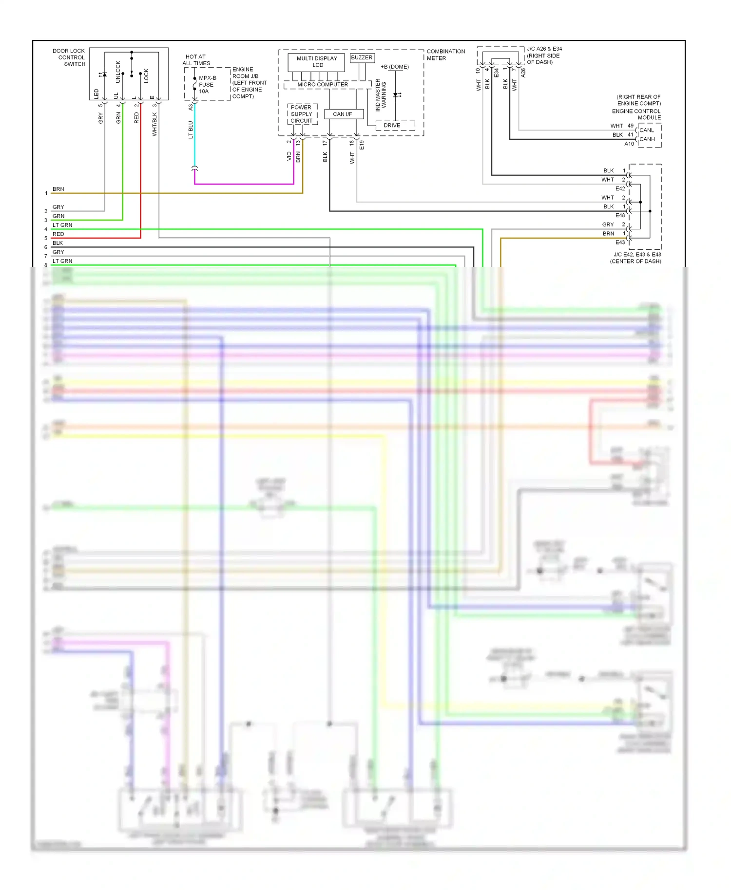 Lexus ES XV40 facelift (2009-2012) buzzer wiring diagram  (1 of 7)