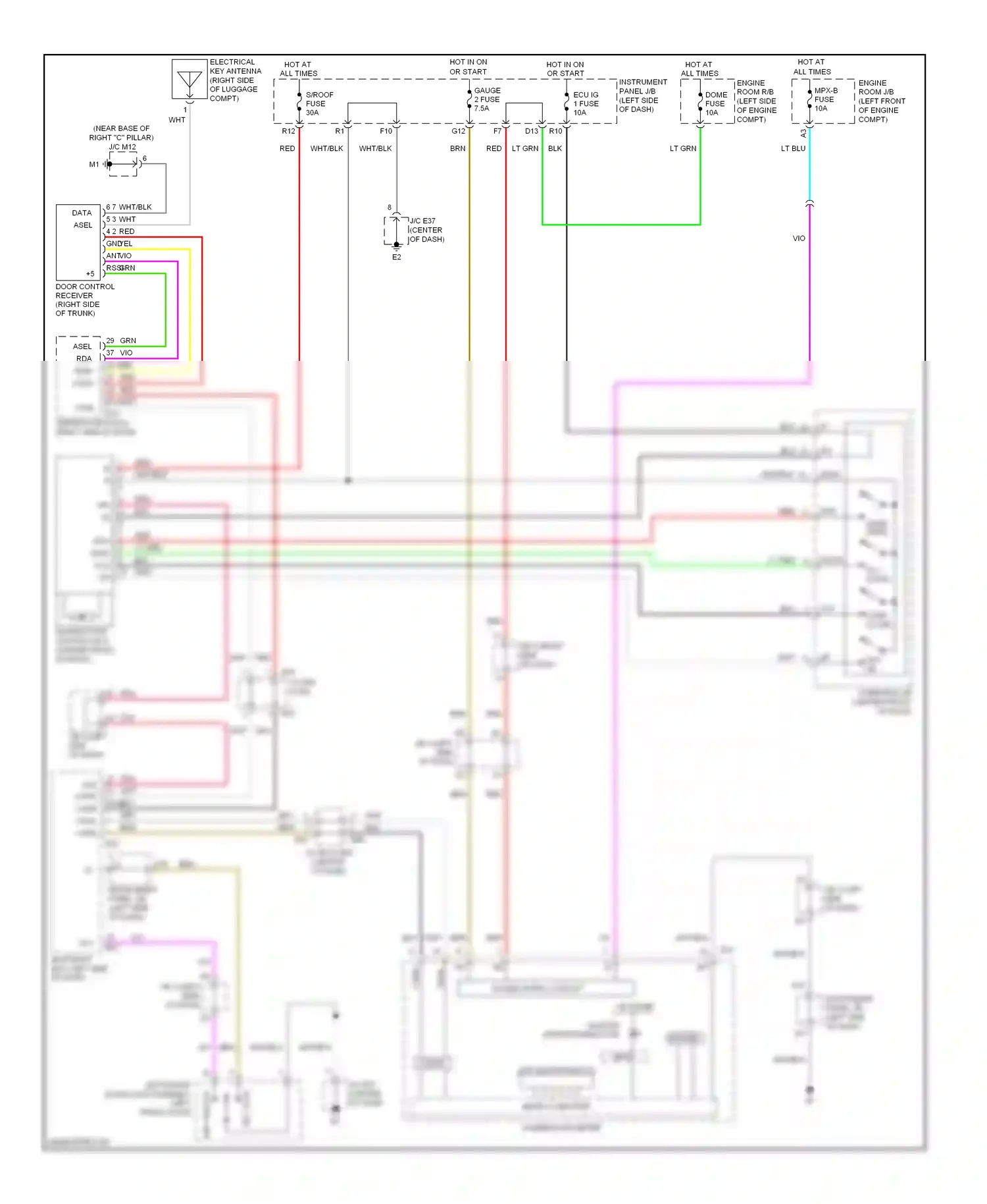 Lexus ES XV40 facelift (2009-2012) buzzer wiring diagram  (4 of 7)