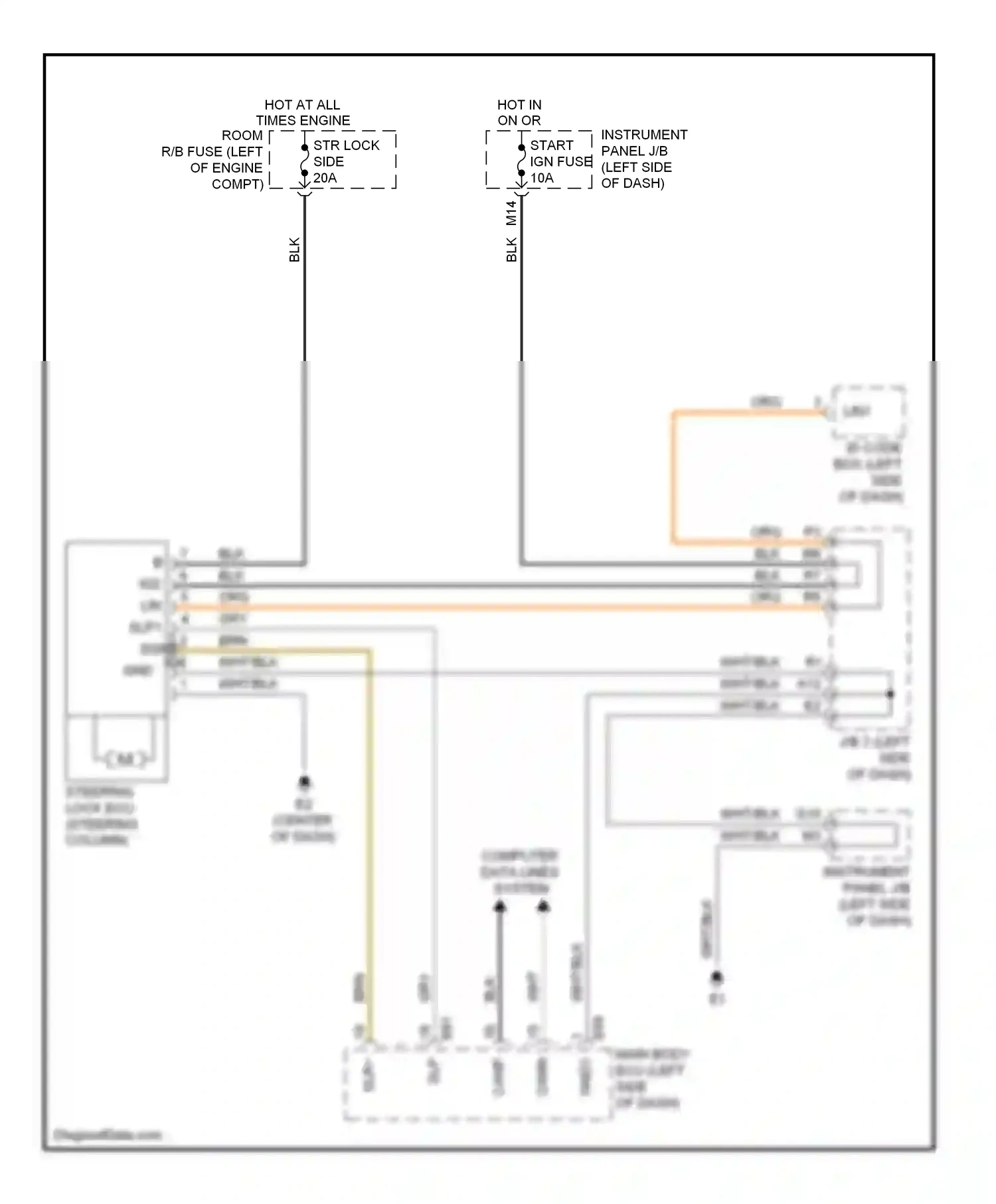 Wiring diagram computer data lines system for Lexus ES XV40 facelift (2009-2012) (35 of 40)