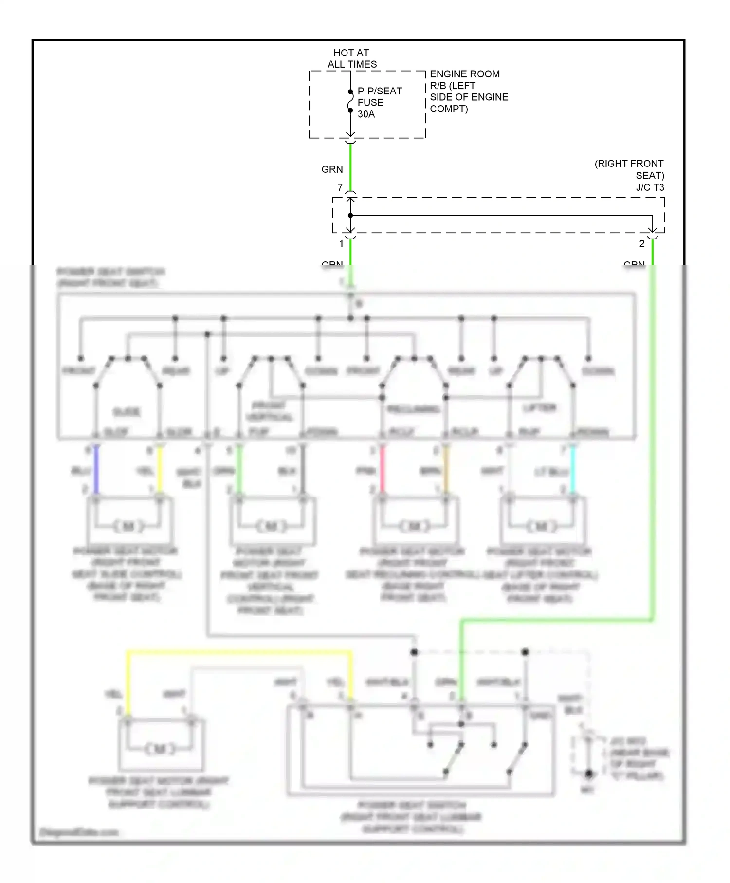 Lexus ES XV40 facelift (2009-2012) down wiring diagram  (3 of 4)