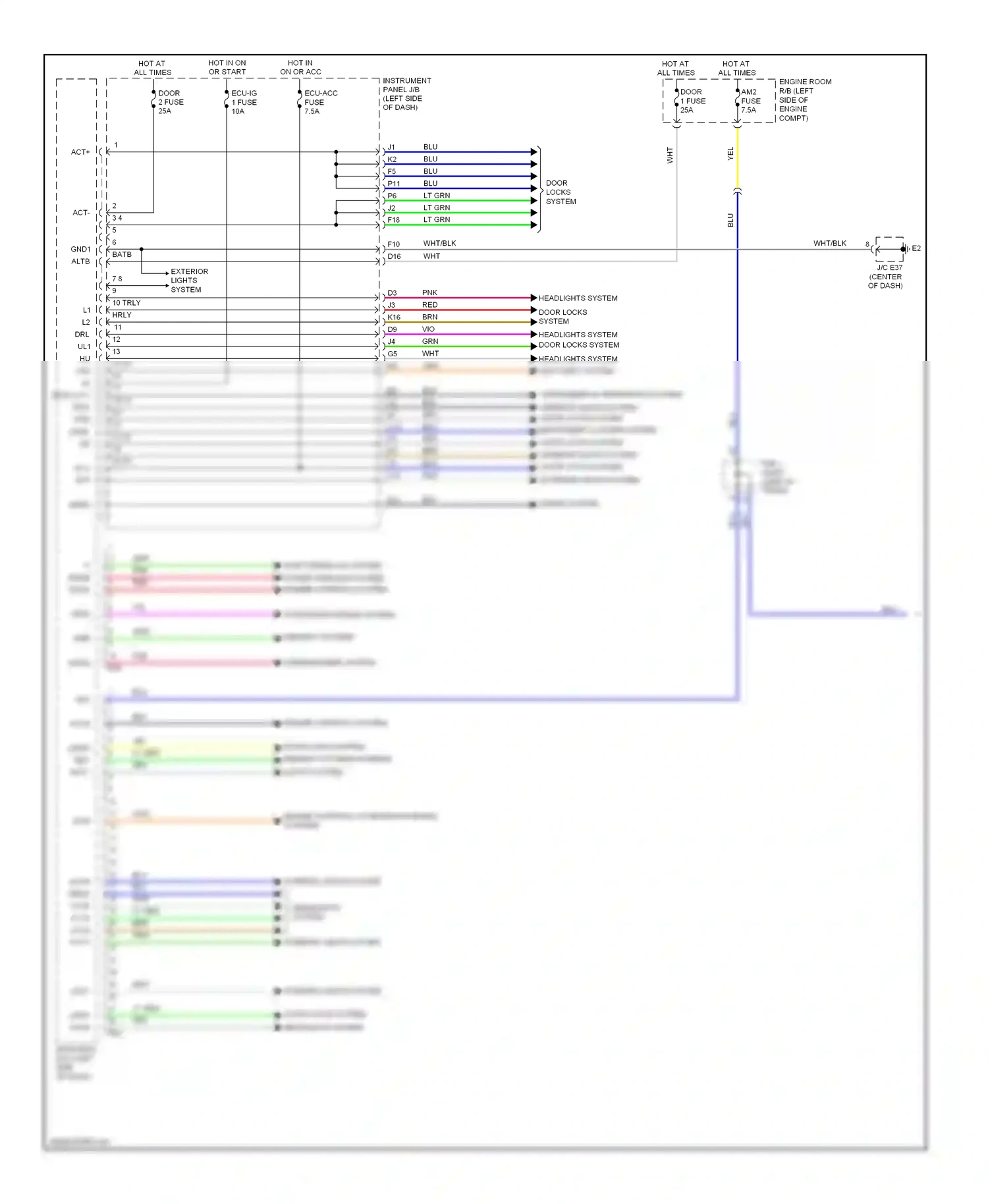 Wiring diagram grn for Lexus ES XV40 facelift (2009-2012) (11 of 79)