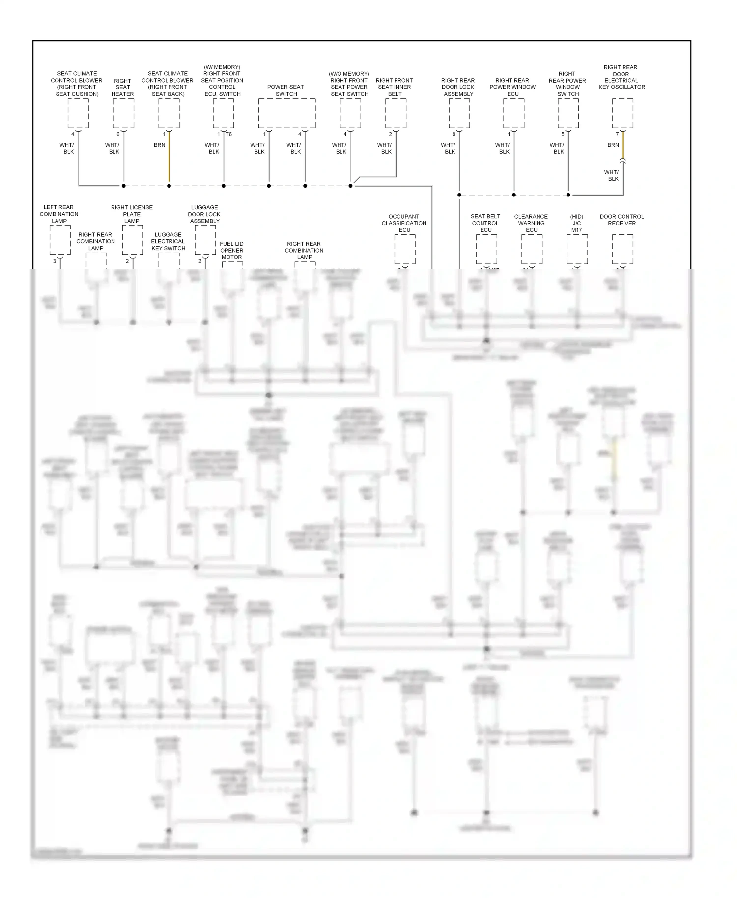 Wiring diagram left front seat cushion climate control blower for Lexus ES XV40 facelift (2009-2012) (1 of 1)
