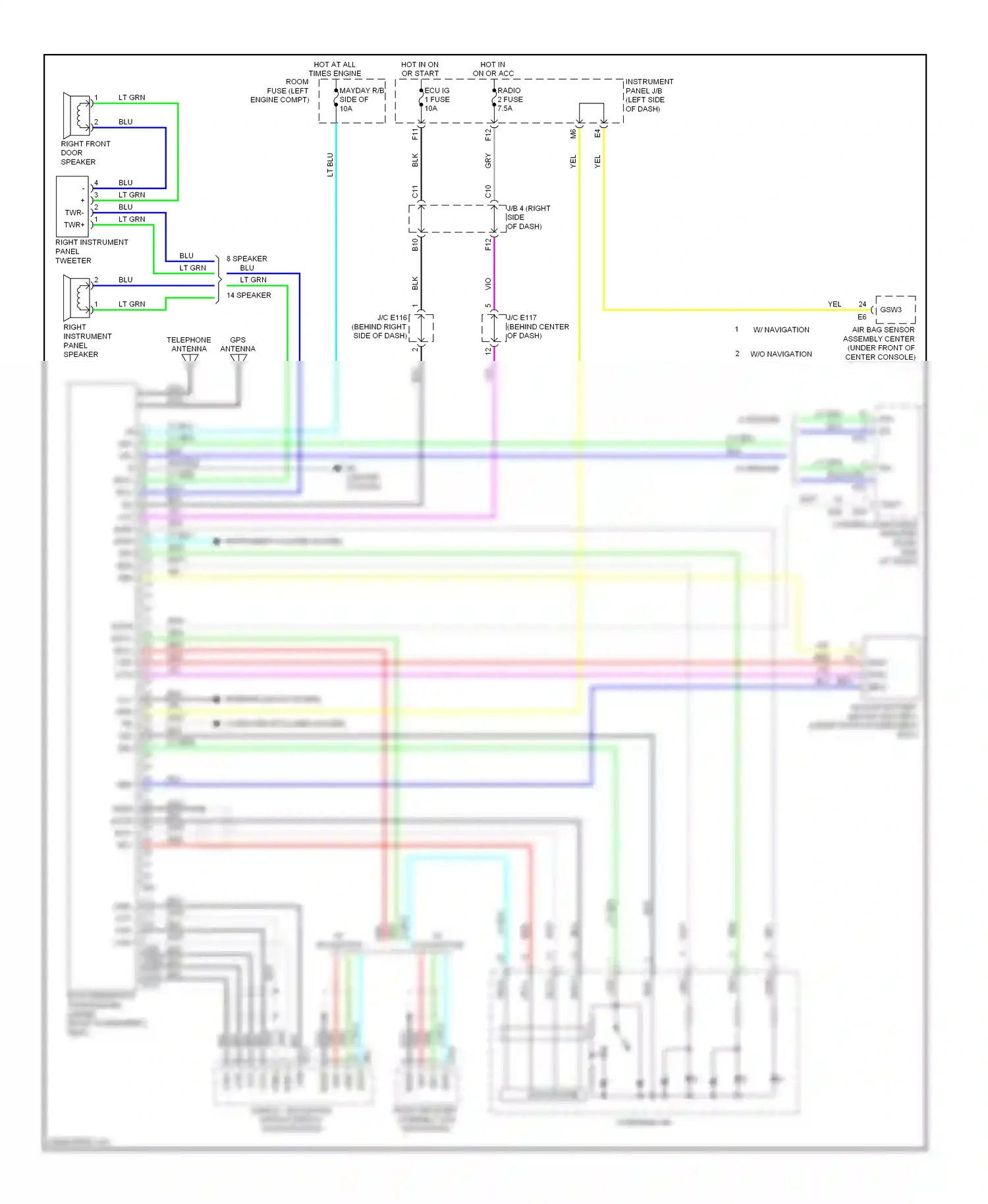 Wiring diagram lt grn for Lexus ES XV40 facelift (2009-2012) (50 of 68)