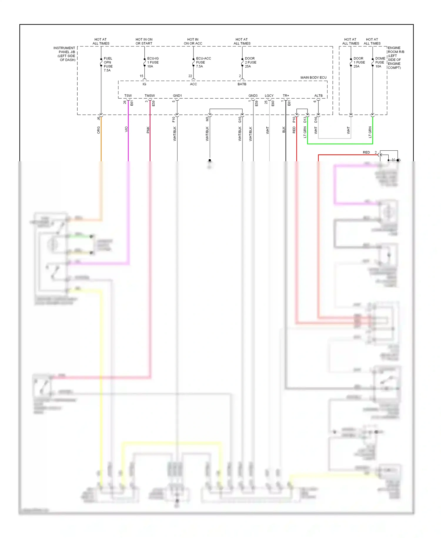 Wiring diagram lt grn for Lexus ES XV40 facelift (2009-2012) (67 of 68)