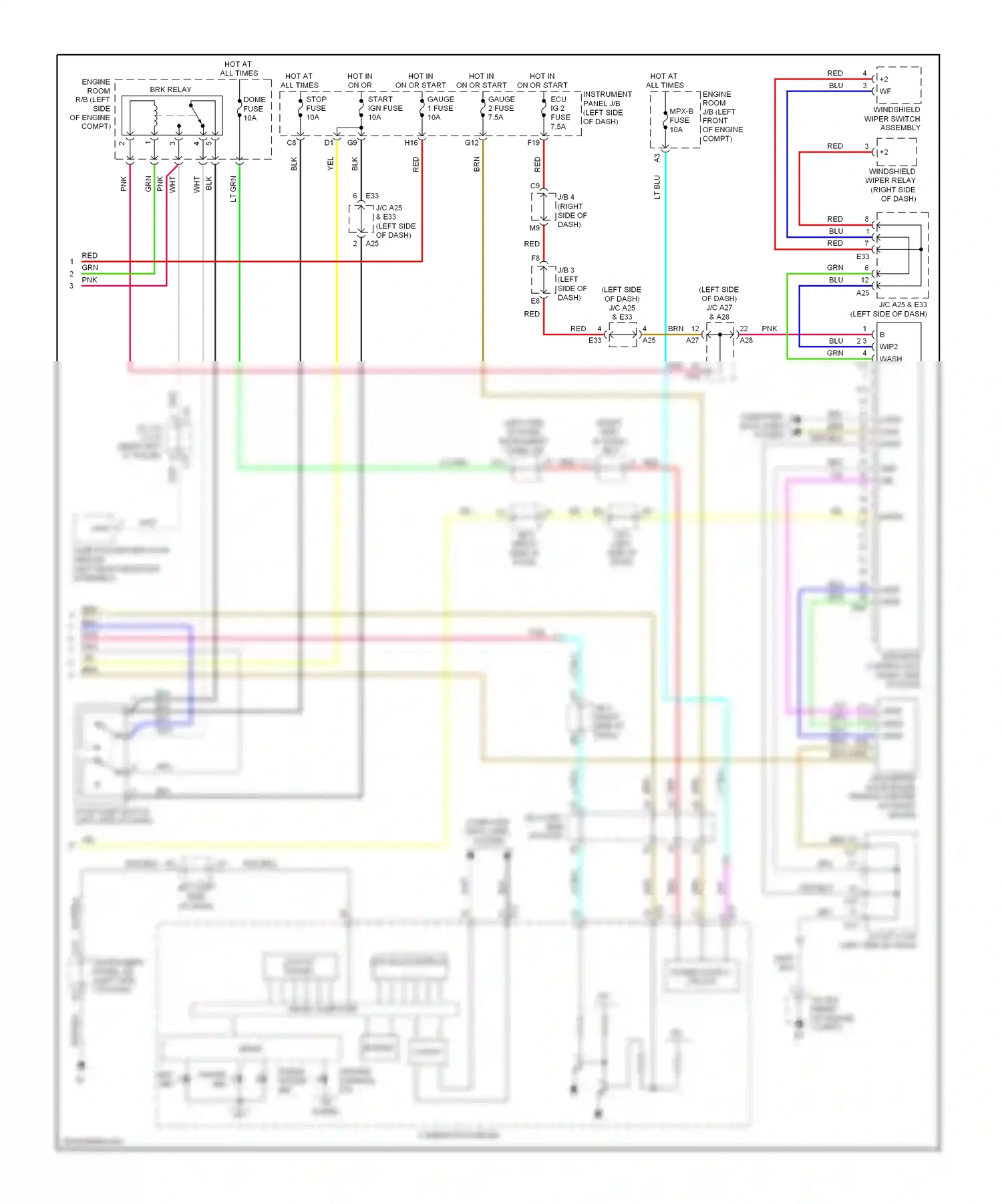 Lexus ES XV40 facelift (2009-2012) mode wiring diagram  (2 of 5)