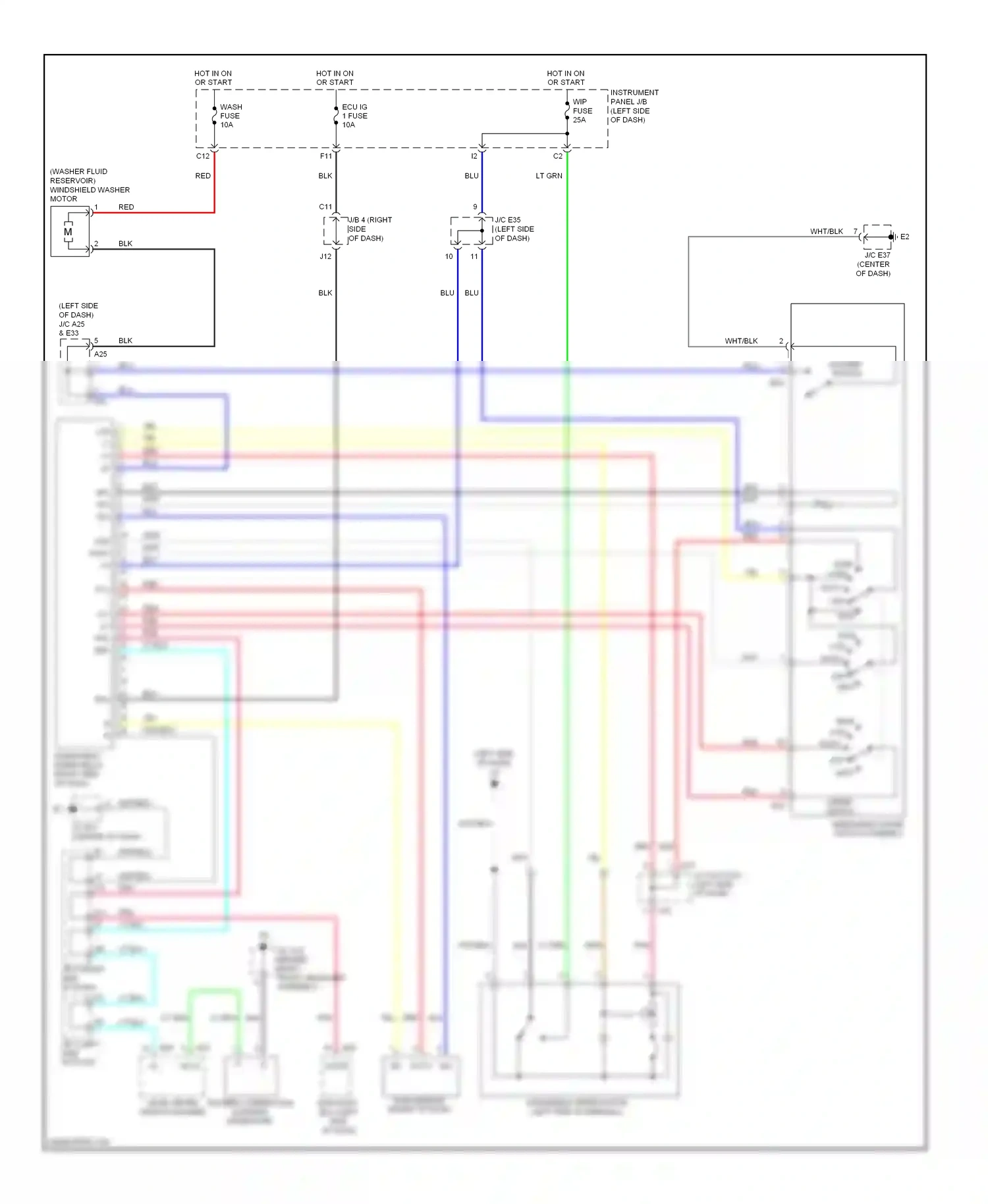Wiring diagram off mist for Lexus ES XV40 facelift (2009-2012) (1 of 1)