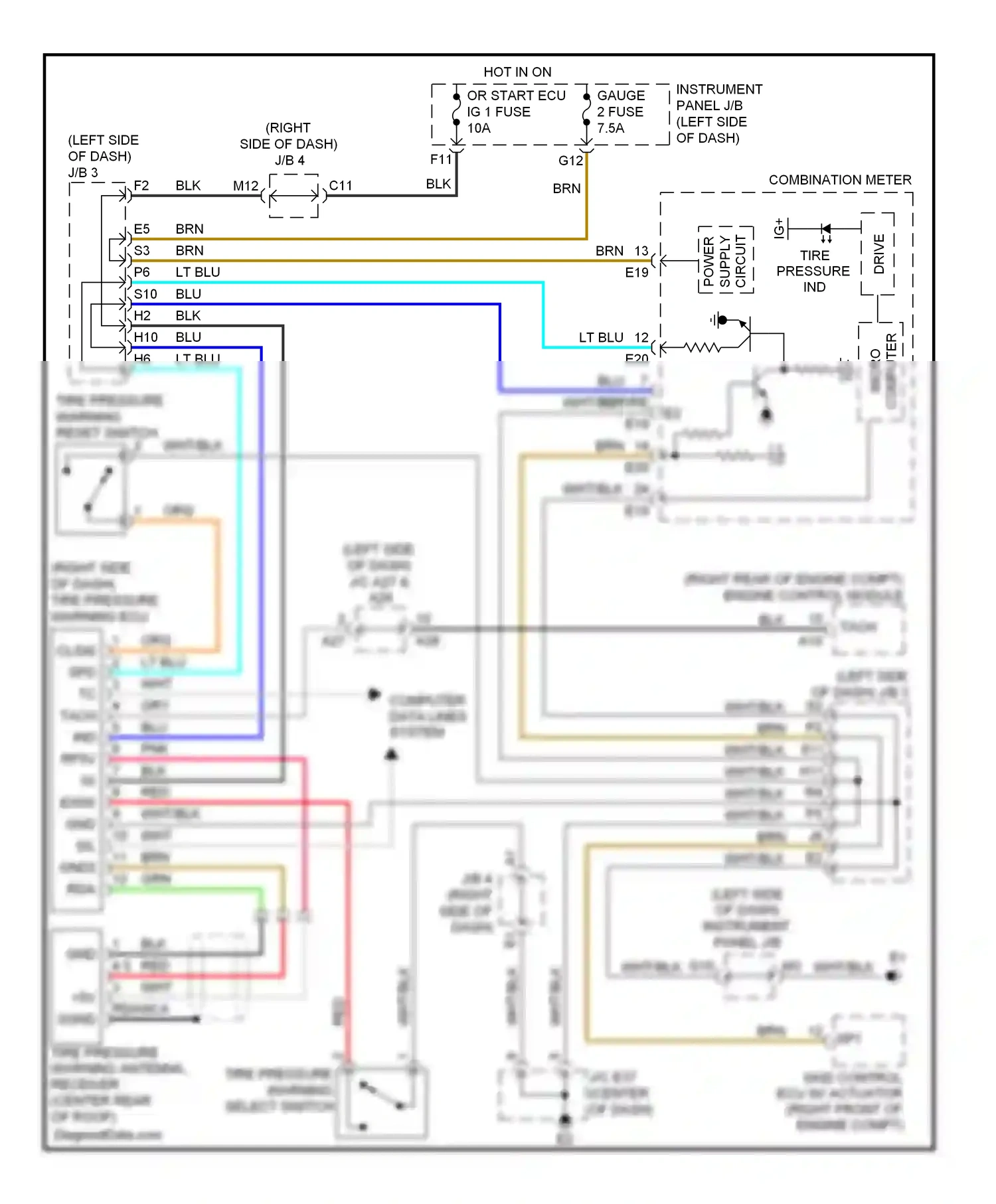 Wiring diagram pnk for Lexus ES XV40 facelift (2009-2012) (57 of 61)
