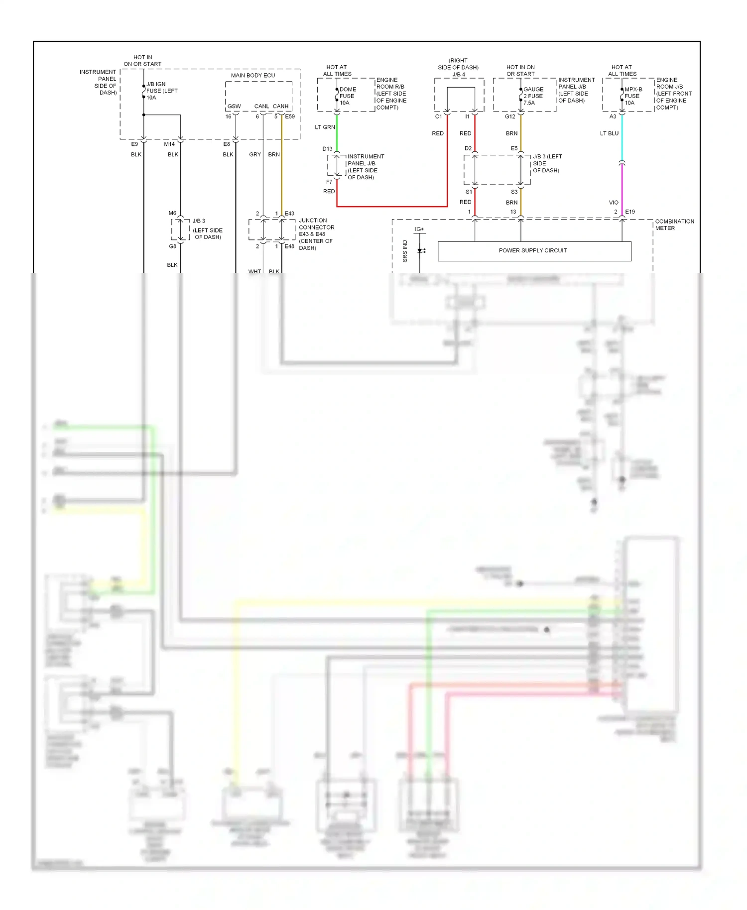 Wiring diagram pnk for Lexus ES XV40 facelift (2009-2012) (56 of 61)