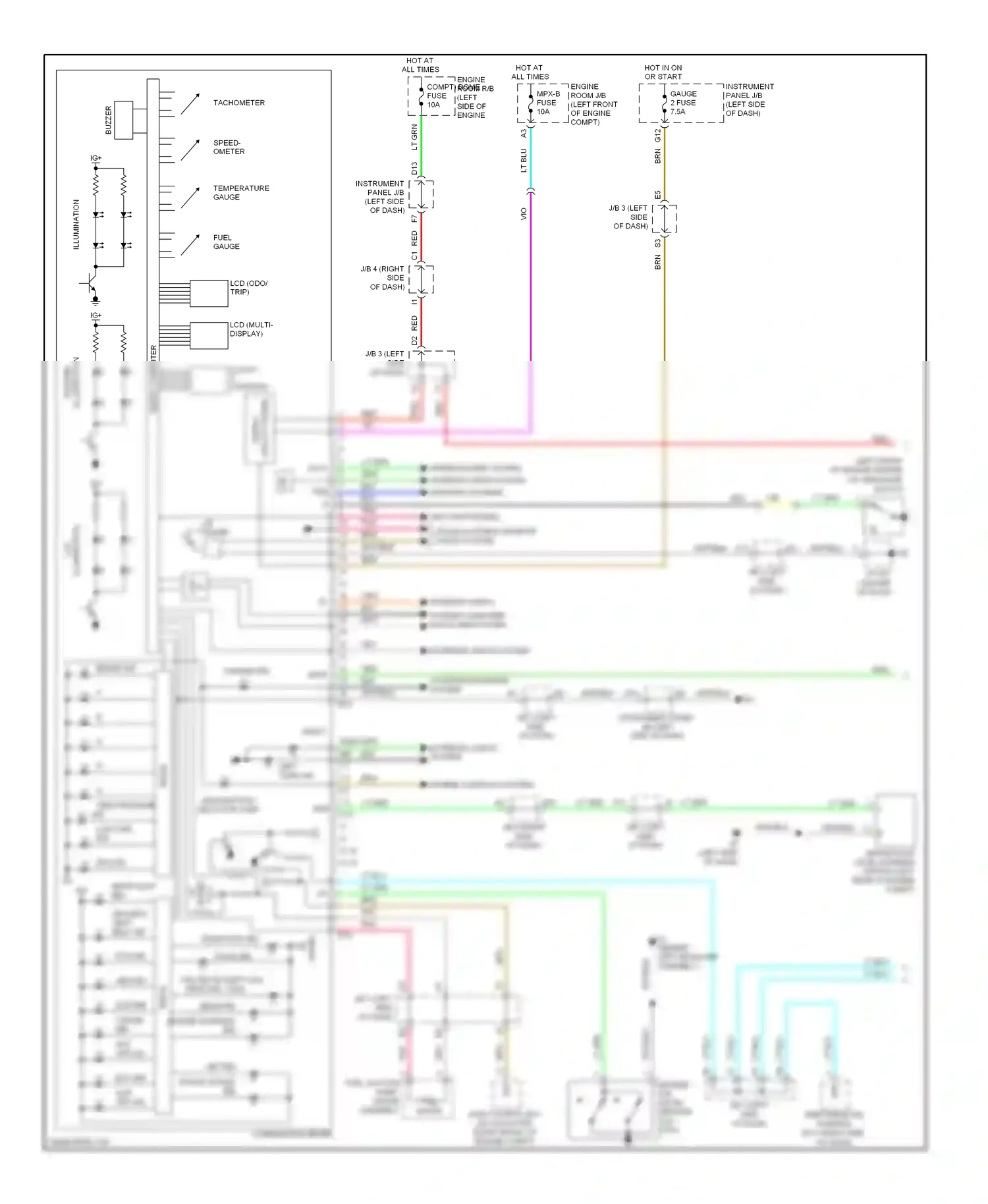 Wiring diagram slip ind for Lexus ES XV40 facelift (2009-2012) (2 of 2)