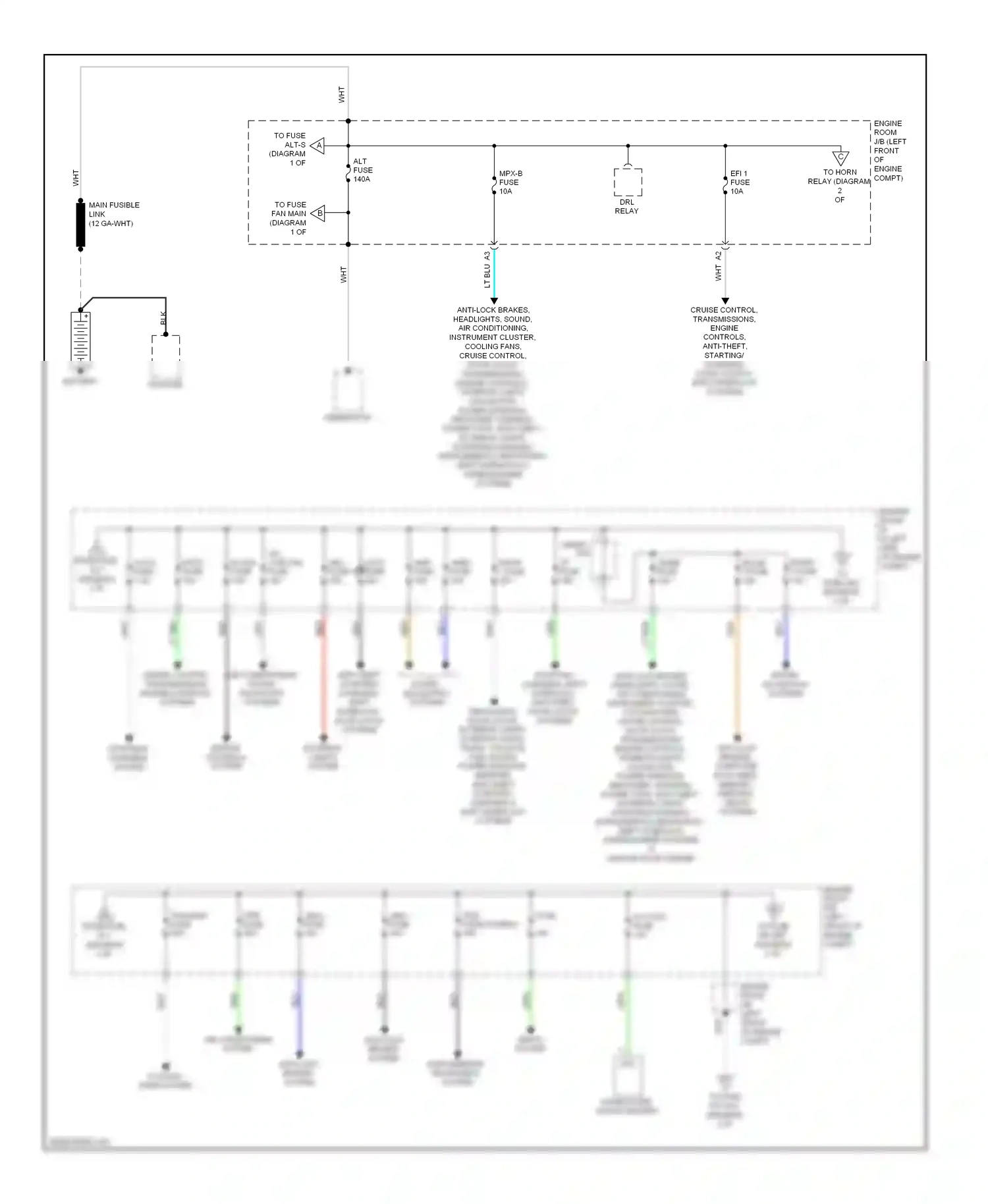 Wiring diagram starting/ charging system for Lexus ES XV40 facelift (2009-2012) (1 of 3)