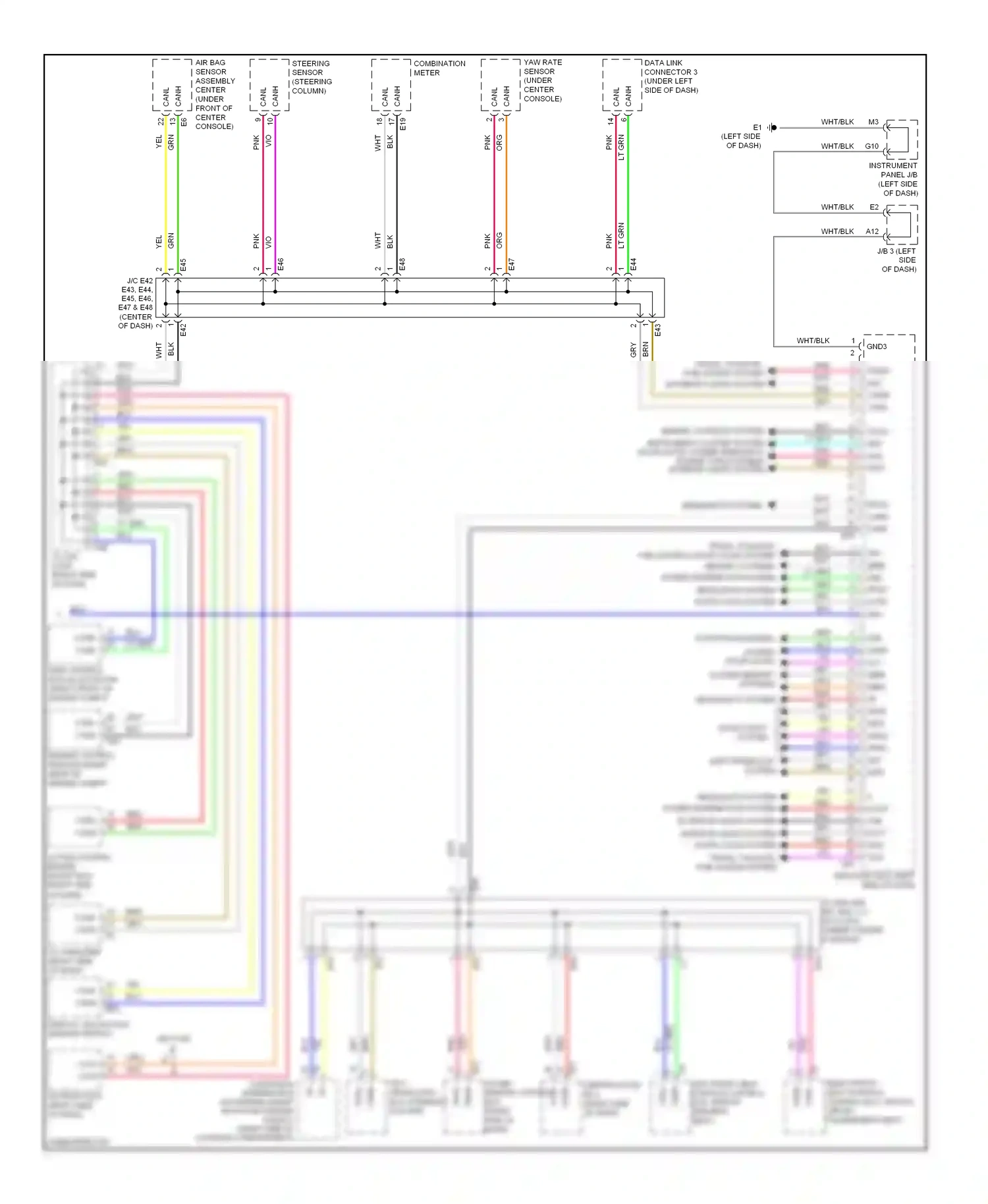 Lexus ES XV40 facelift (2009-2012) steering sensor (steering column) wiring diagram  (1 of 2)