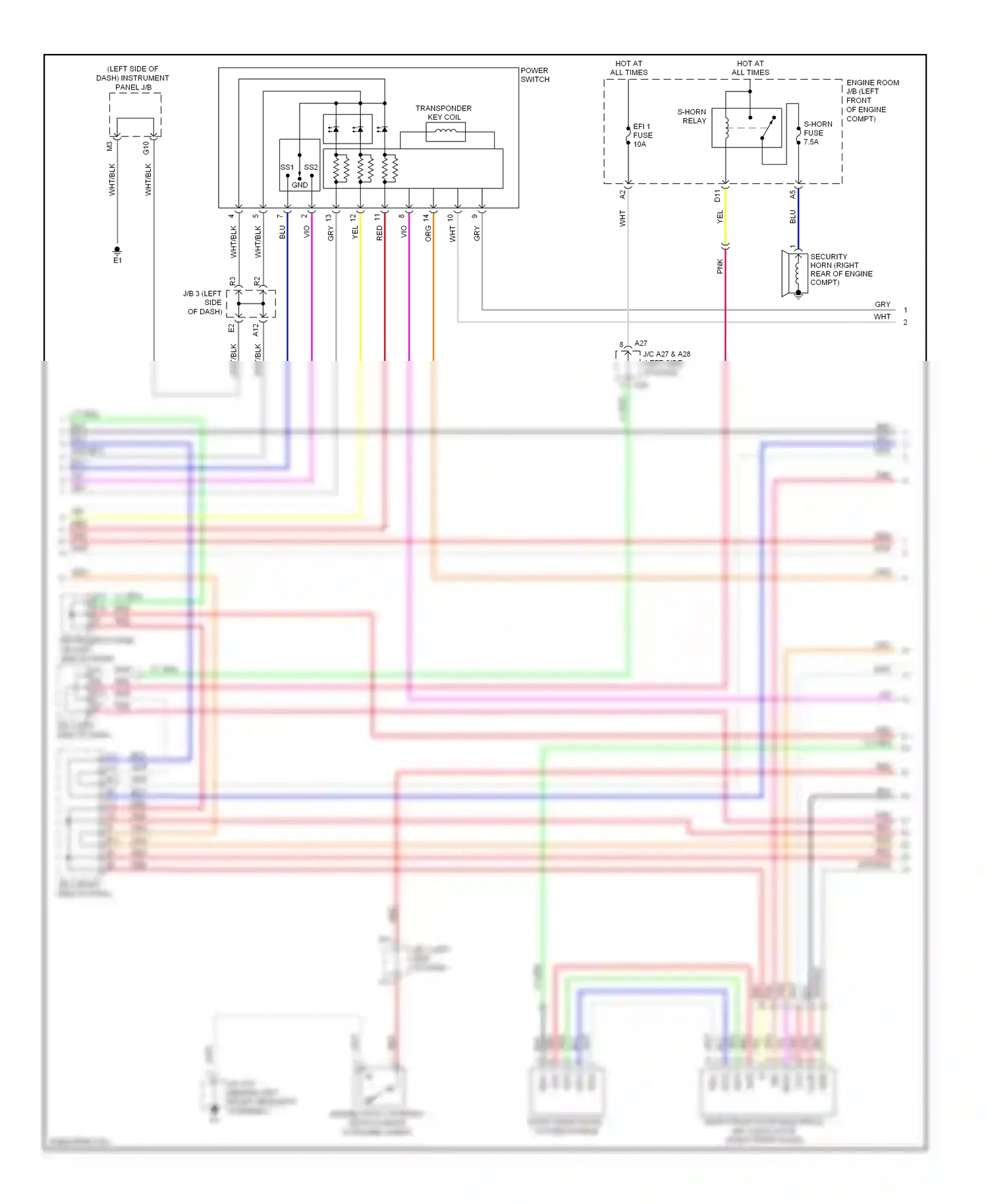 Wiring diagram transponder key coil for Lexus ES XV40 facelift (2009-2012) (1 of 2)