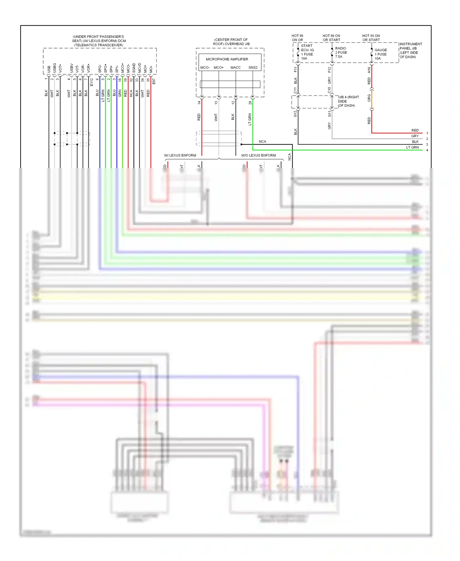 Wiring diagram w/ lexus enform for Lexus ES XV40 facelift (2009-2012) (1 of 4)