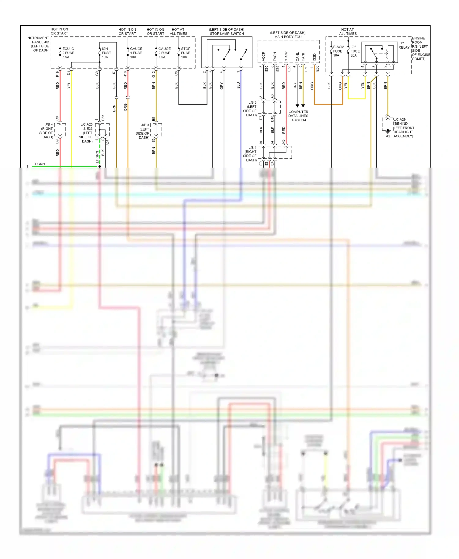 Wiring diagram wht/blu for Lexus ES XV40 facelift (2009-2012) (6 of 9)