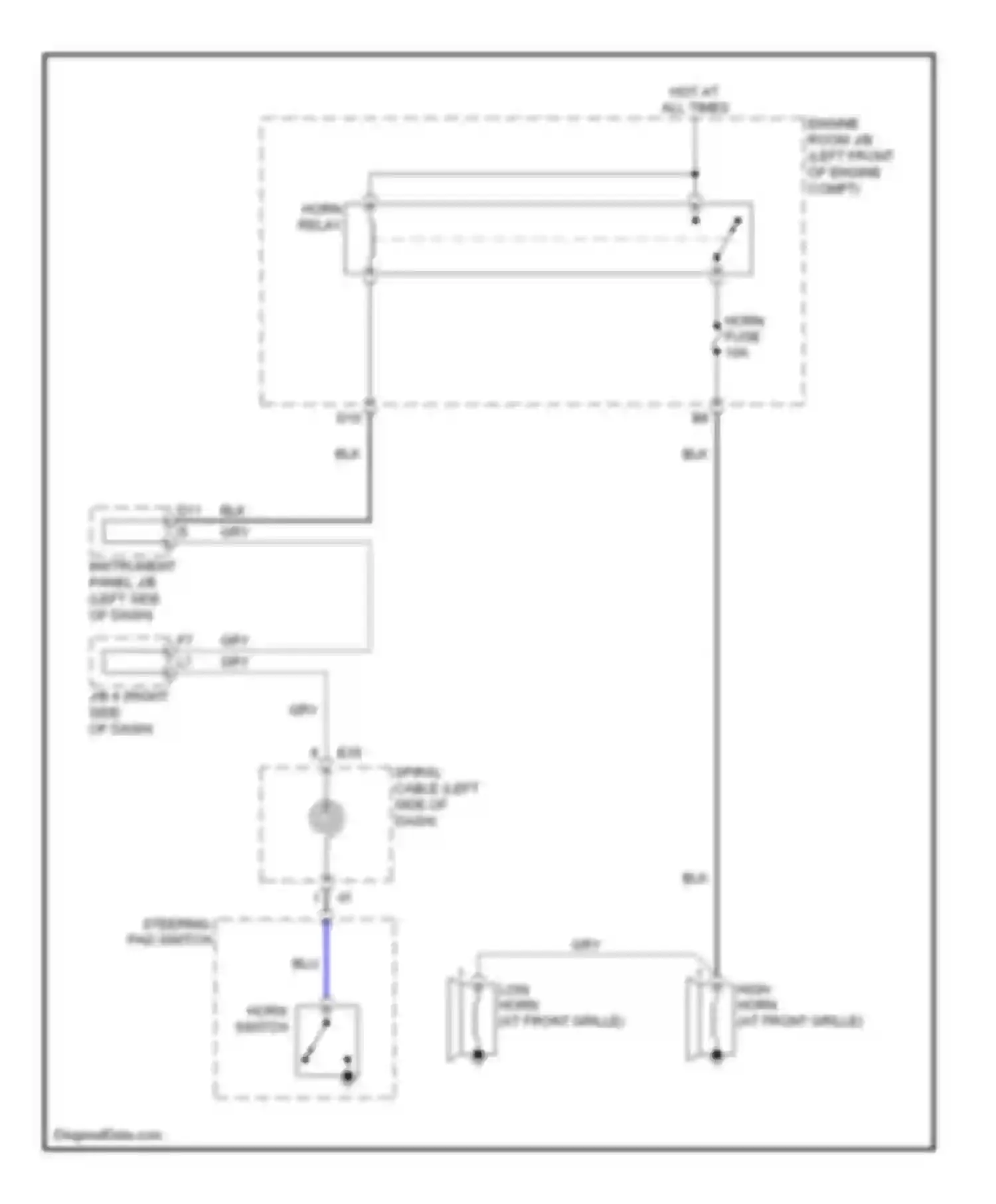 ES Lexus XV40 (2006-2009): Horn circuit