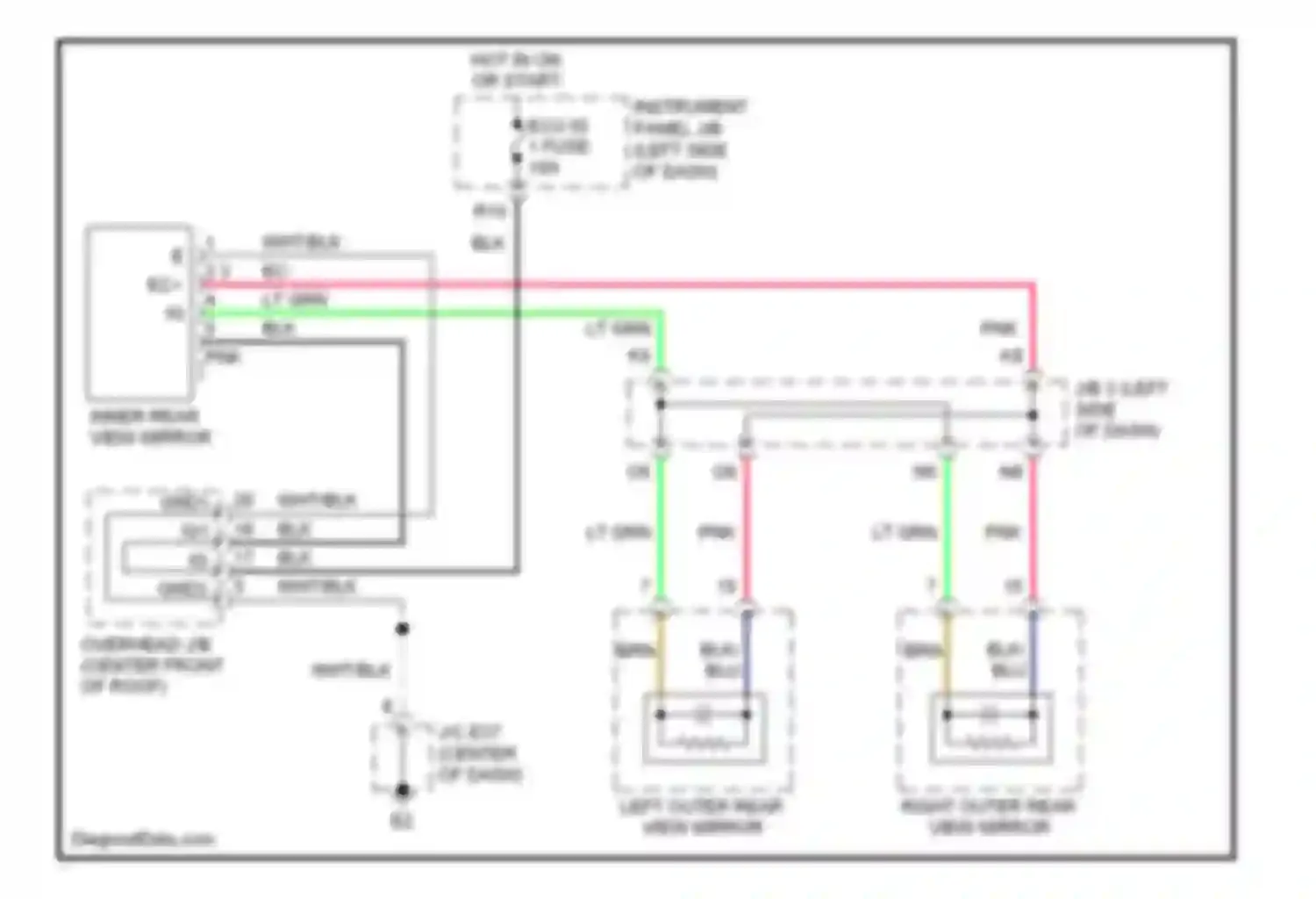 ES Lexus XV40 (2006-2009): Electrochromic mirror circuit
