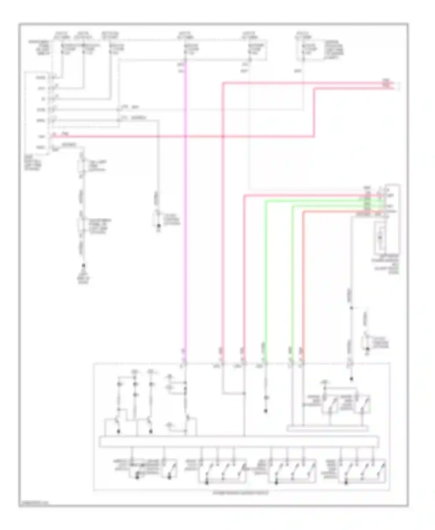 ES Lexus XV40 (2006-2009): Power windows circuit (1 of 2)