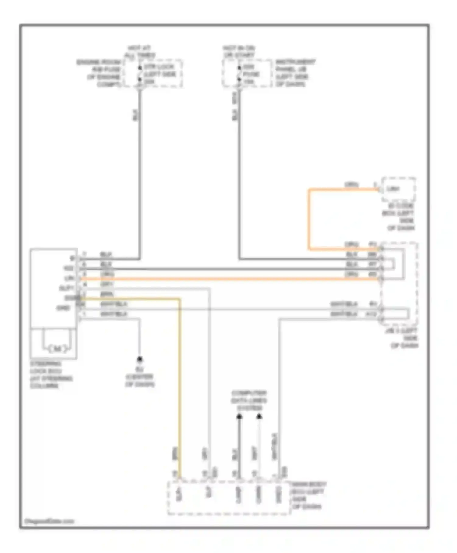 ES Lexus XV40 (2006-2009): Steering column circuit