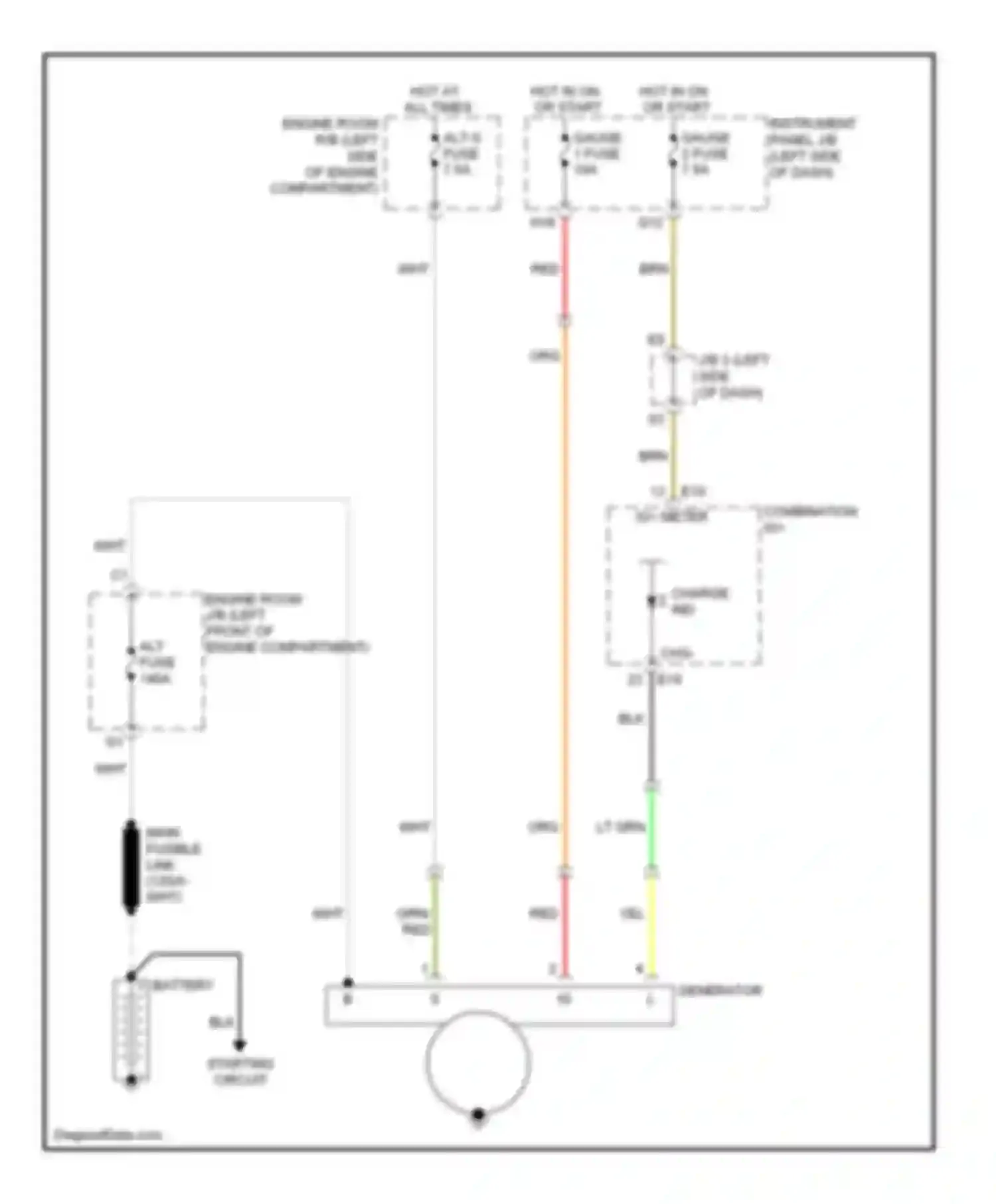 ES Lexus XV40 (2006-2009): Charging circuit