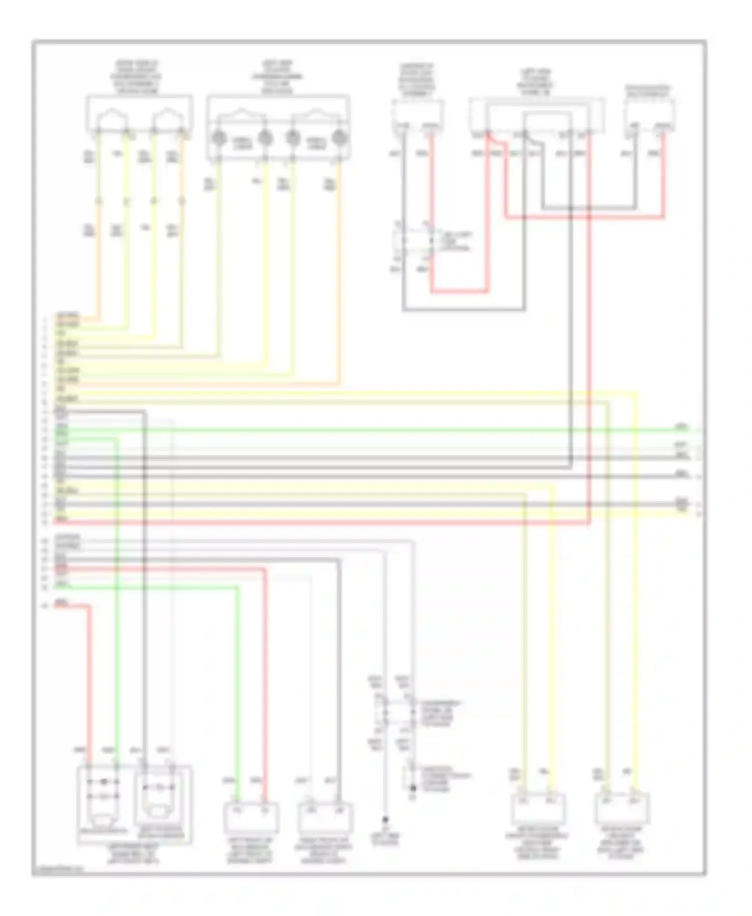 ES Lexus XV40 (2006-2009): Supplemental restraint circuit, with rear side air bag (2 of 3)