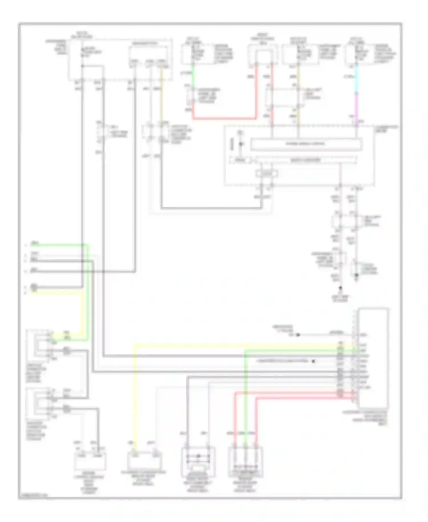 ES Lexus XV40 (2006-2009): Supplemental restraint circuit, with rear side air bag (3 of 3)
