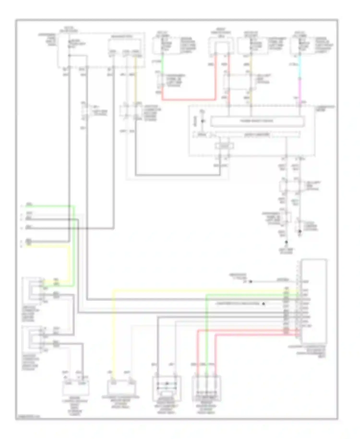ES Lexus XV40 (2006-2009): Supplemental restraint circuit, without rear side air bag (3 of 3)