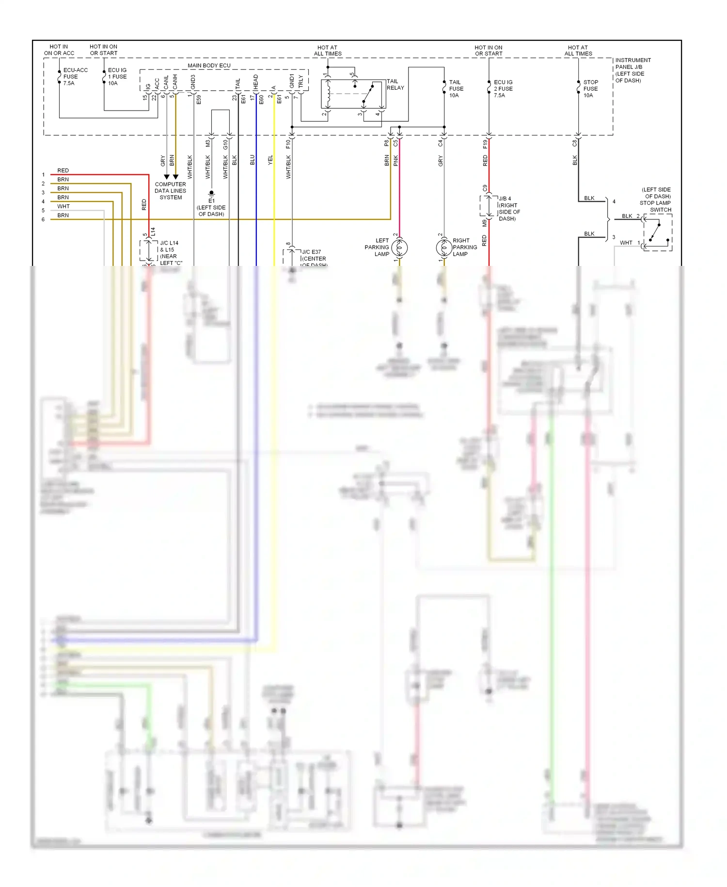 Wiring diagram blu for Lexus ES XV40 (2006-2009) (24 of 72)