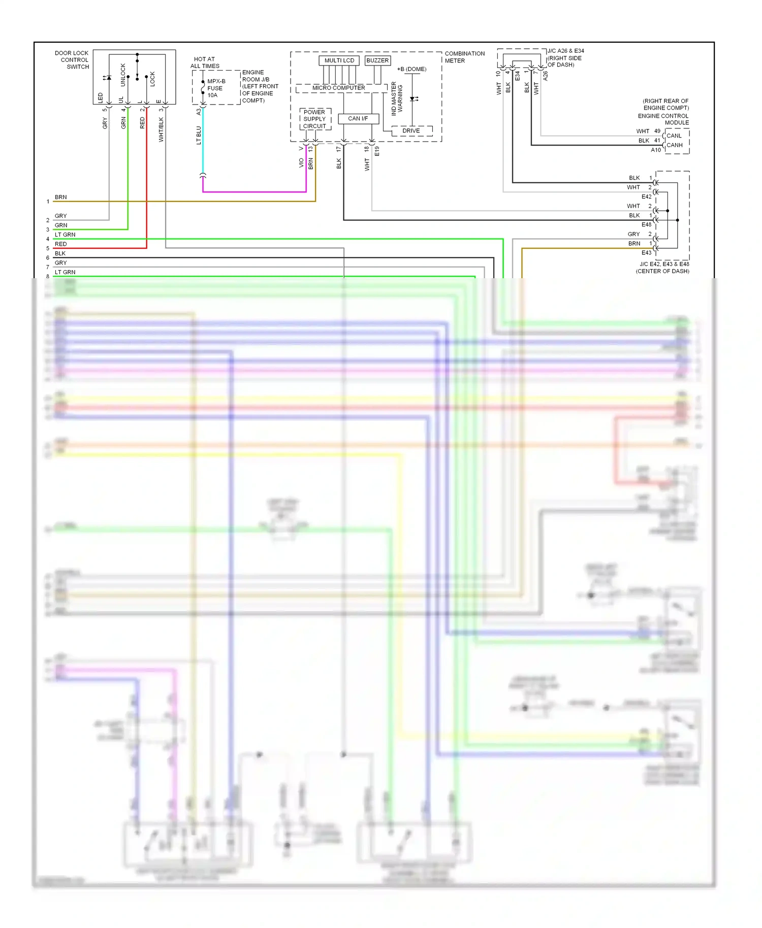Wiring diagram blu for Lexus ES XV40 (2006-2009) (7 of 72)