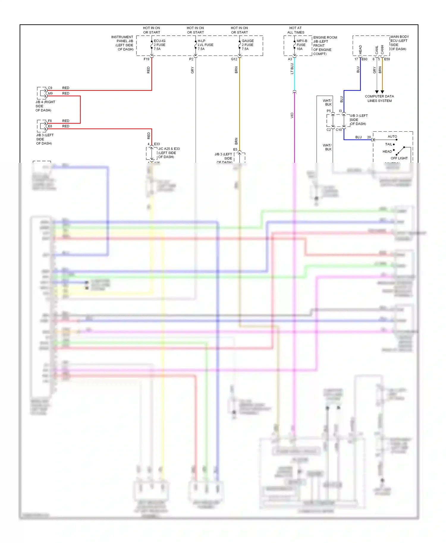 Wiring diagram brn for Lexus ES XV40 (2006-2009) (37 of 81)