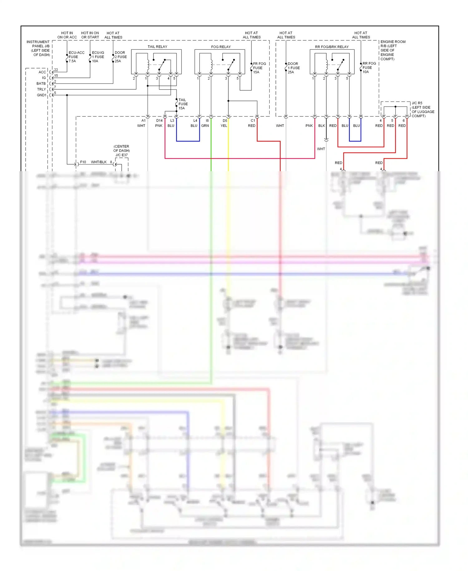 Wiring diagram compt) for Lexus ES XV40 (2006-2009) (3 of 5)