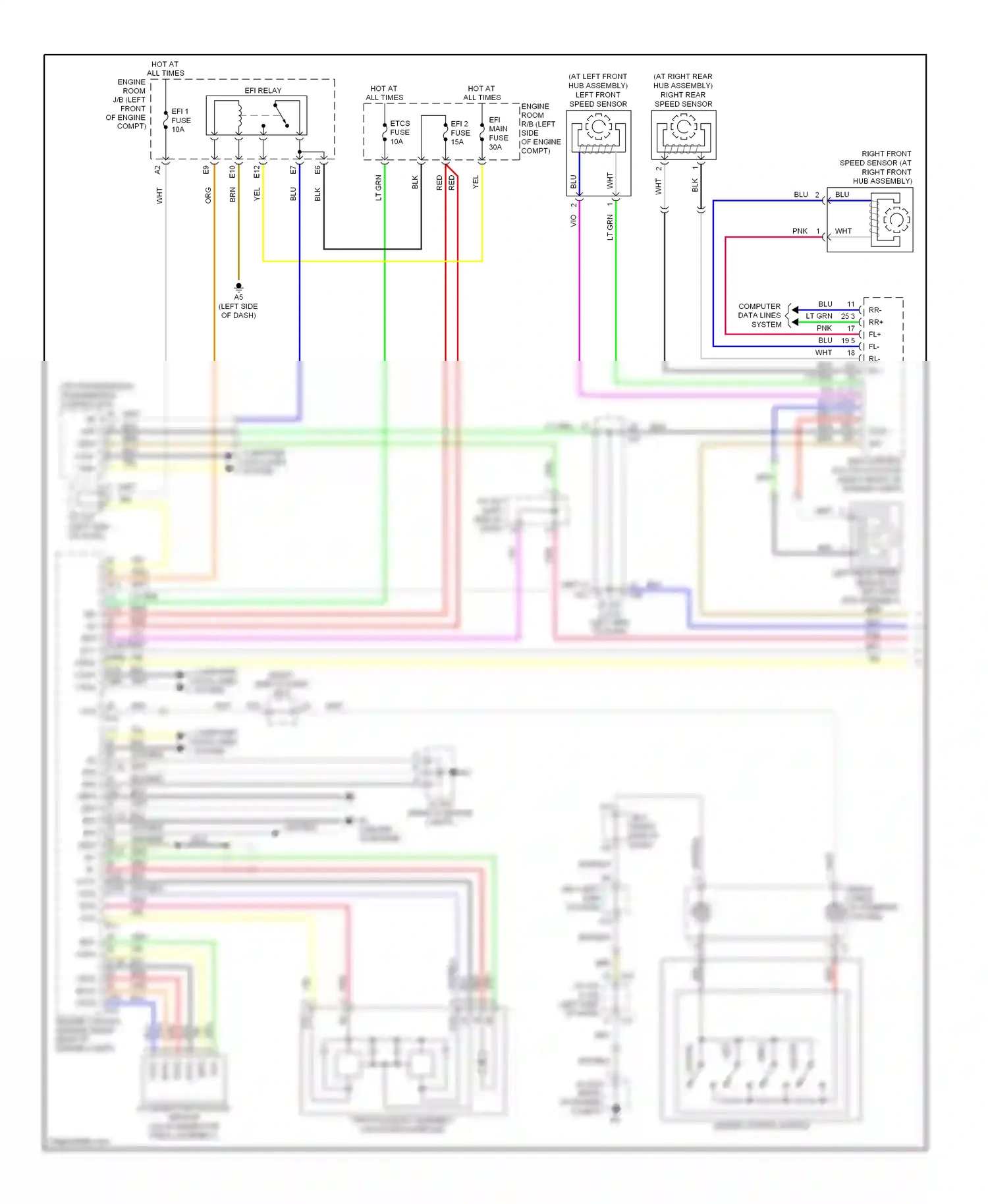Wiring diagram computer data lines system for Lexus ES XV40 (2006-2009) (6 of 41)