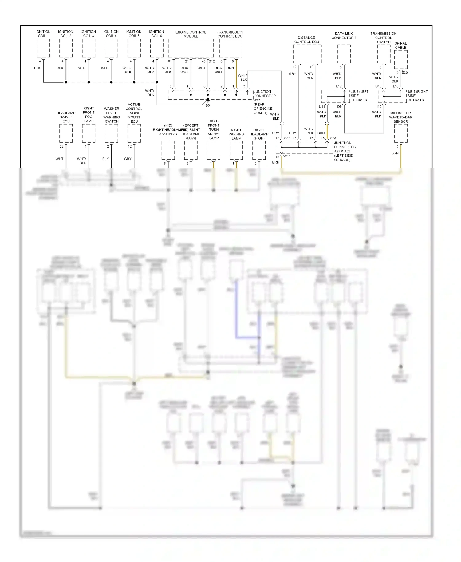 Wiring diagram engine control module for Lexus ES XV40 (2006-2009) (3 of 6)