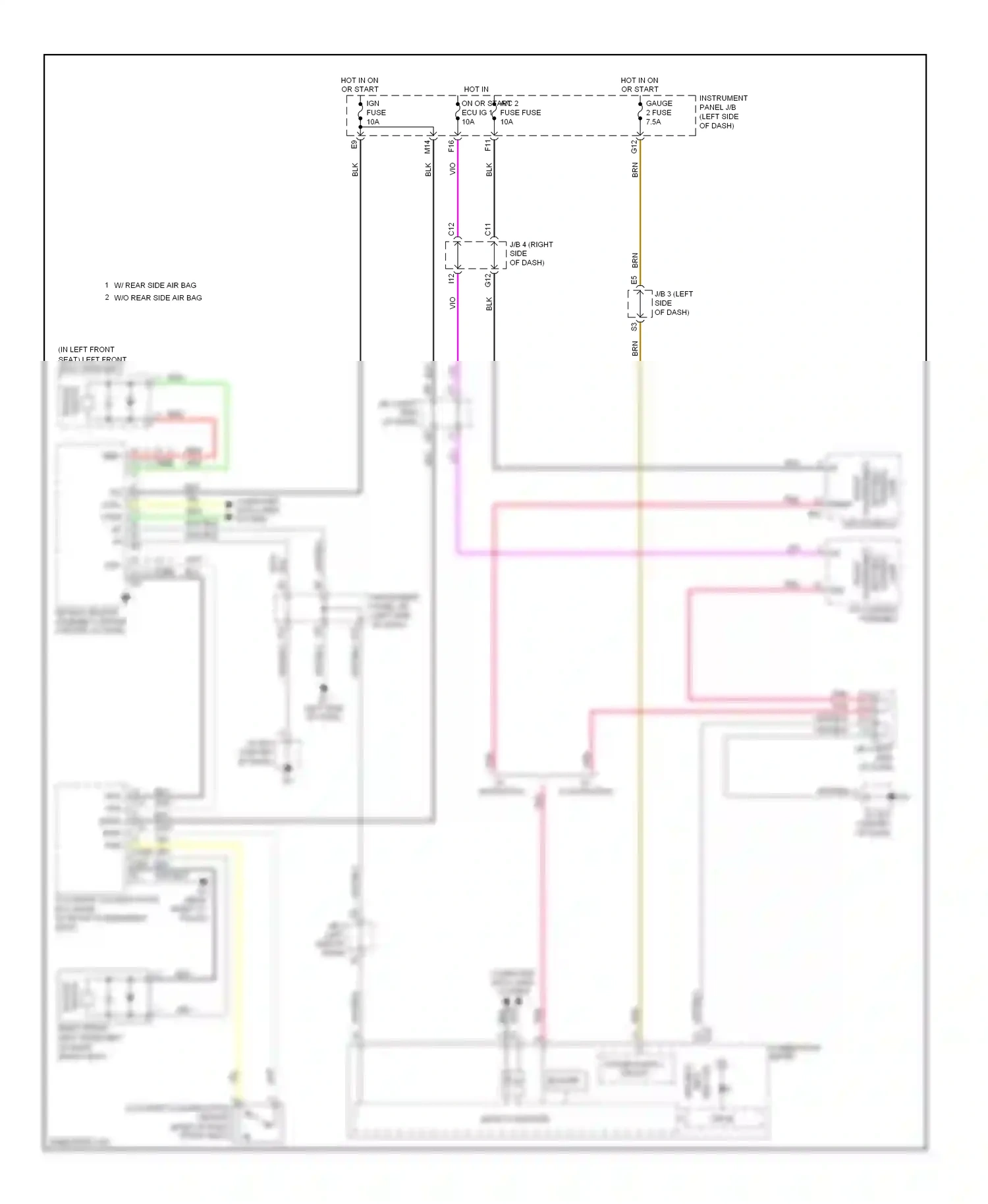 Lexus ES XV40 (2006-2009) front wiring diagram  (3 of 3)