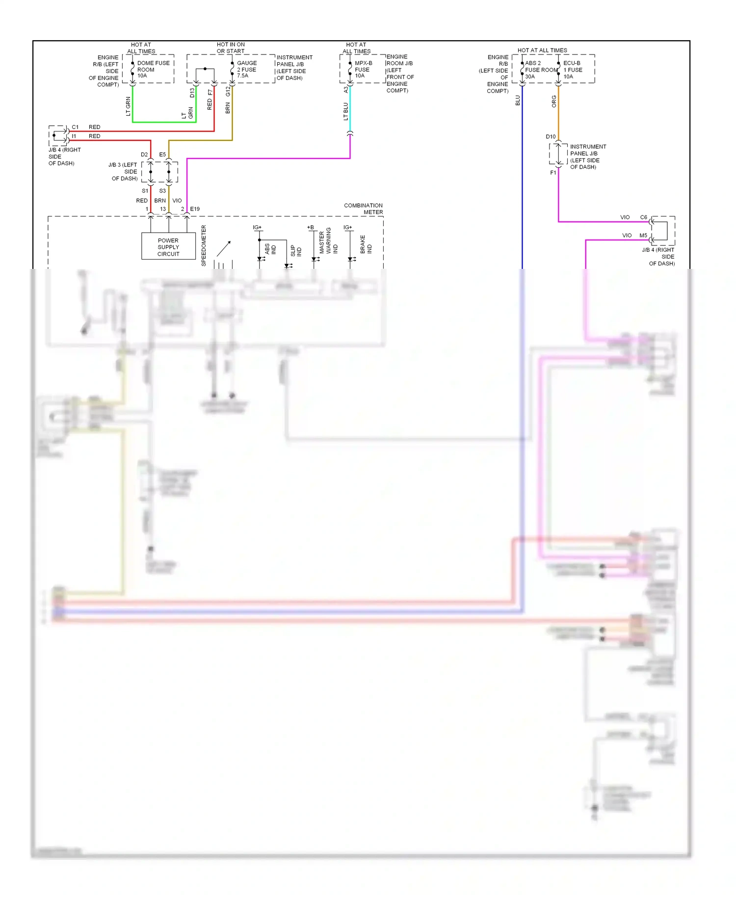 Lexus ES XV40 (2006-2009) lcd (multi display) wiring diagram  (1 of 4)
