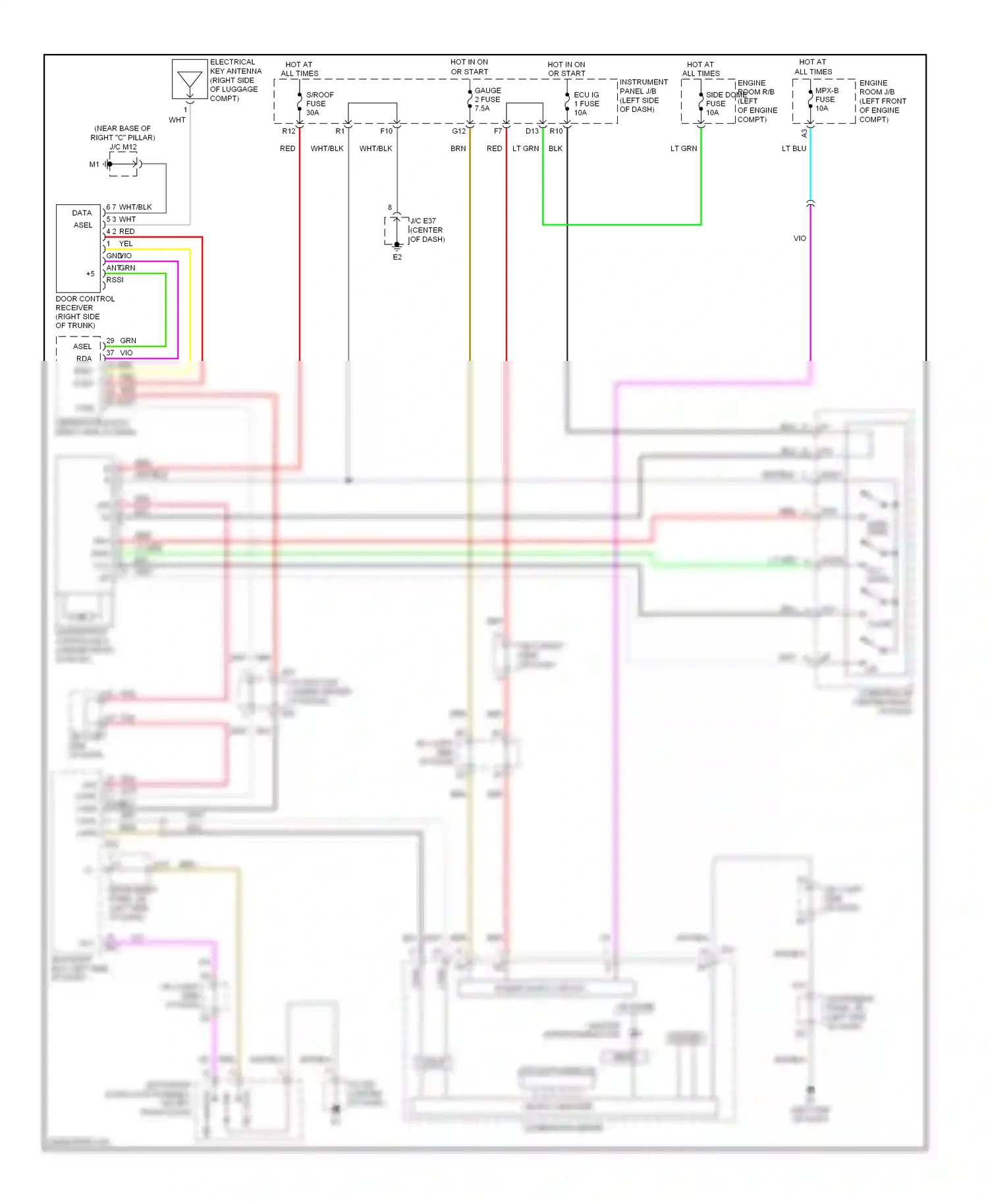 Lexus ES XV40 (2006-2009) lcd (multi display) wiring diagram  (4 of 4)
