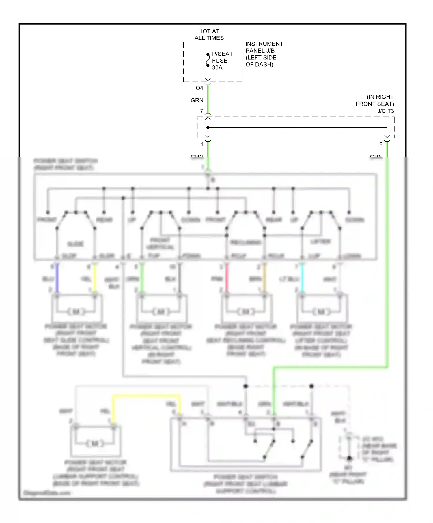 Wiring diagram lt blu for Lexus ES XV40 (2006-2009) (22 of 36)