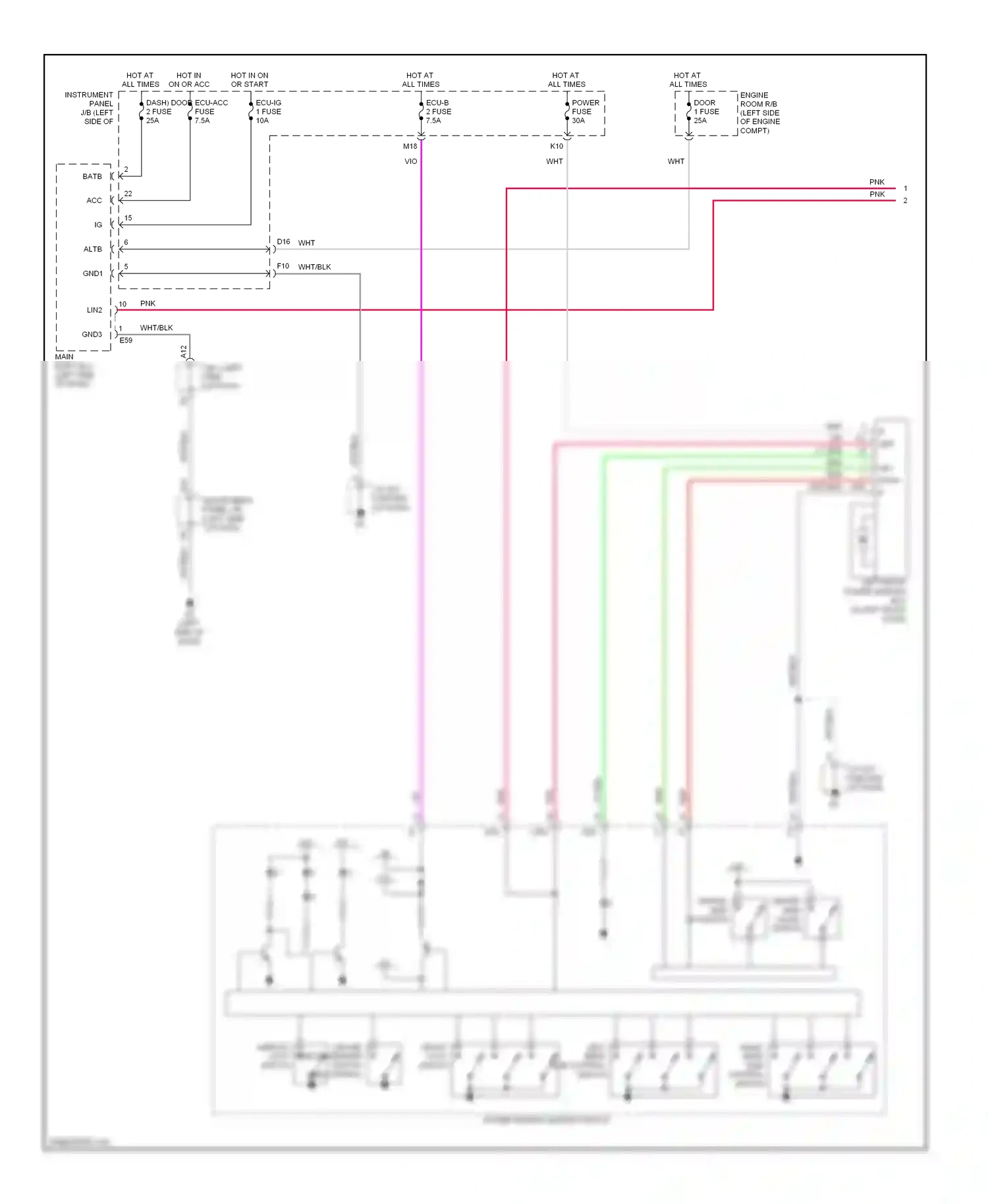Wiring diagram lt grn for Lexus ES XV40 (2006-2009) (56 of 69)