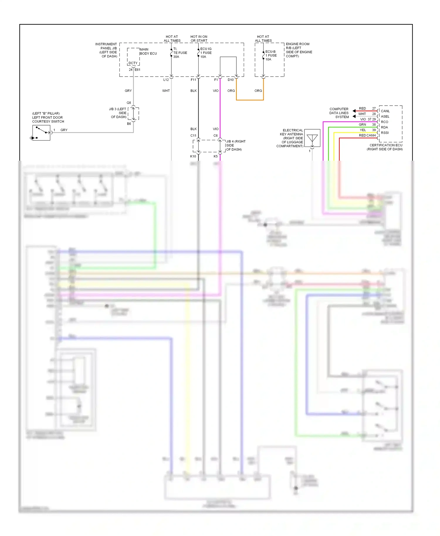 Wiring diagram mmry set for Lexus ES XV40 (2006-2009) (2 of 2)
