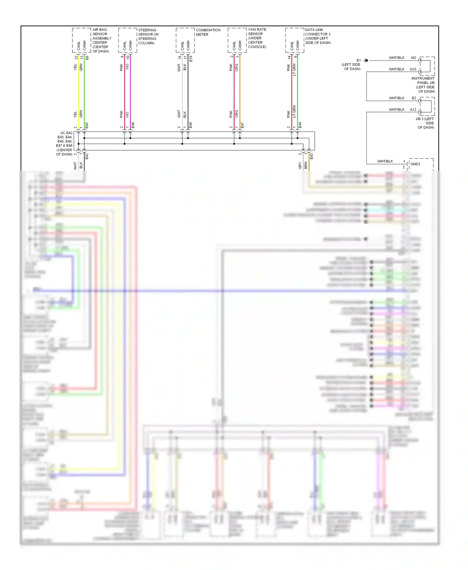 Lexus ES XV40 (2006-2009) multi-display (w/ navigation) wiring diagram  (1 of 4)