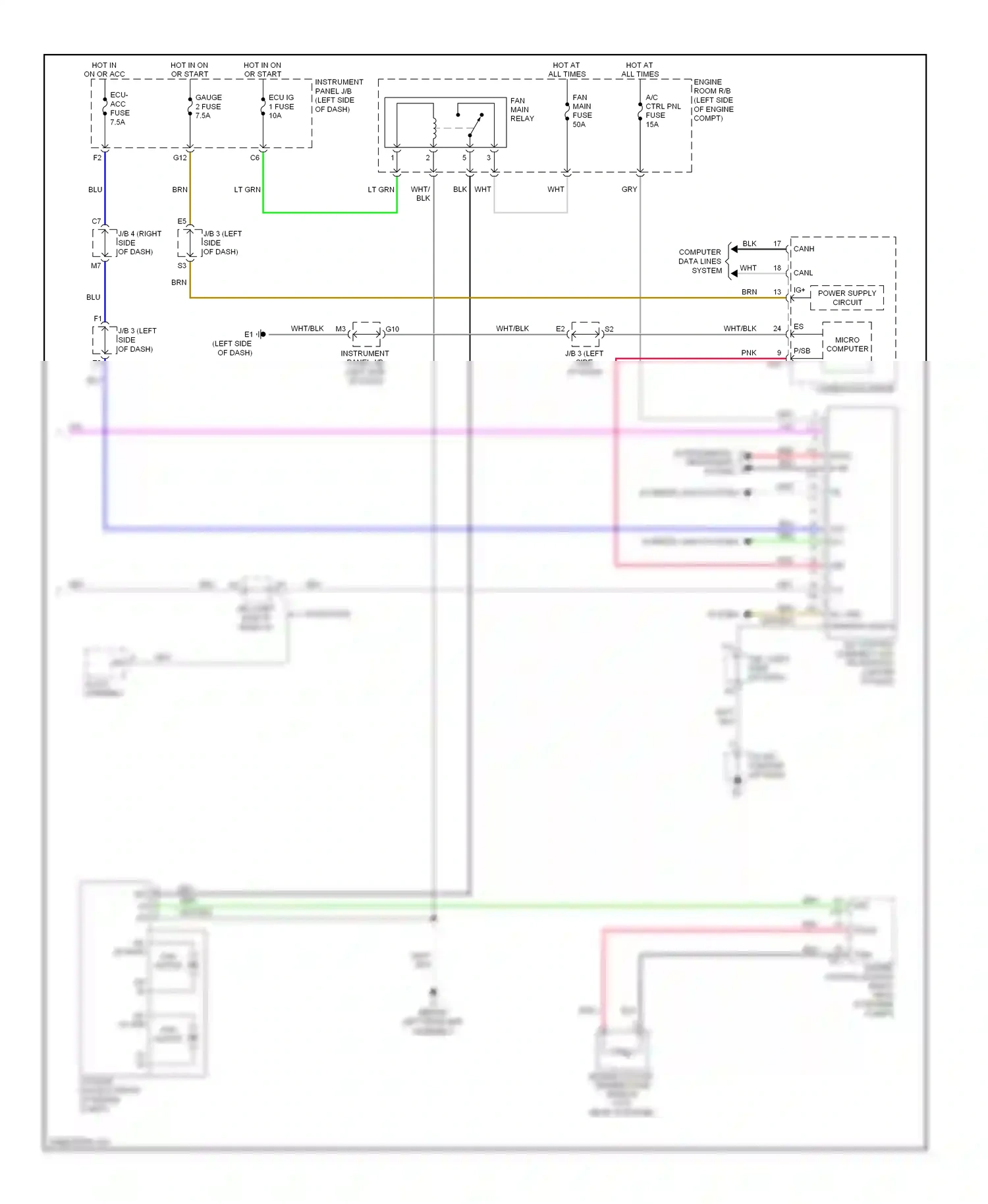 Wiring diagram pnk 1 for Lexus ES XV40 (2006-2009) (1 of 3)