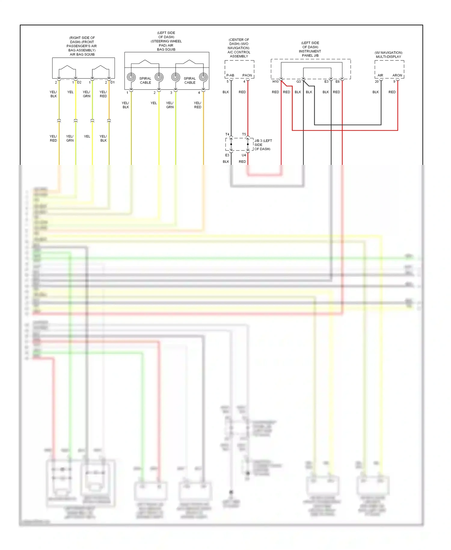 Wiring diagram spiral cable for Lexus ES XV40 (2006-2009) (3 of 4)