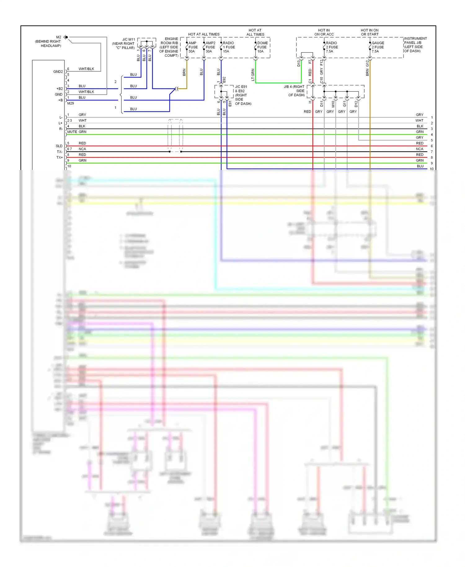Wiring diagram sr+ 2 3 4 5 for Lexus ES XV40 (2006-2009) (1 of 1)