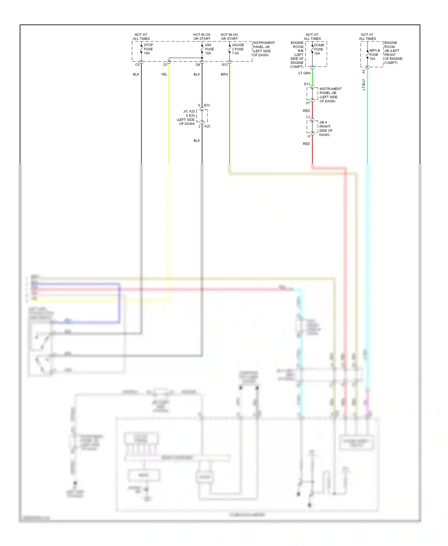 Wiring diagram stop fuse for Lexus ES XV40 (2006-2009) (4 of 8)