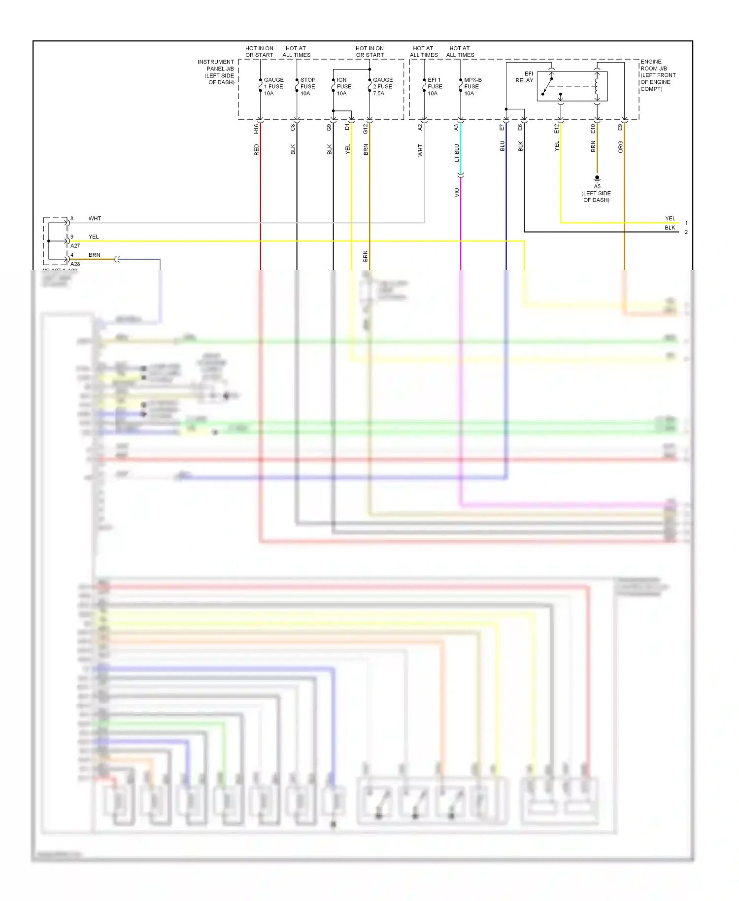 Wiring diagram stop fuse for Lexus ES XV40 (2006-2009) (2 of 8)